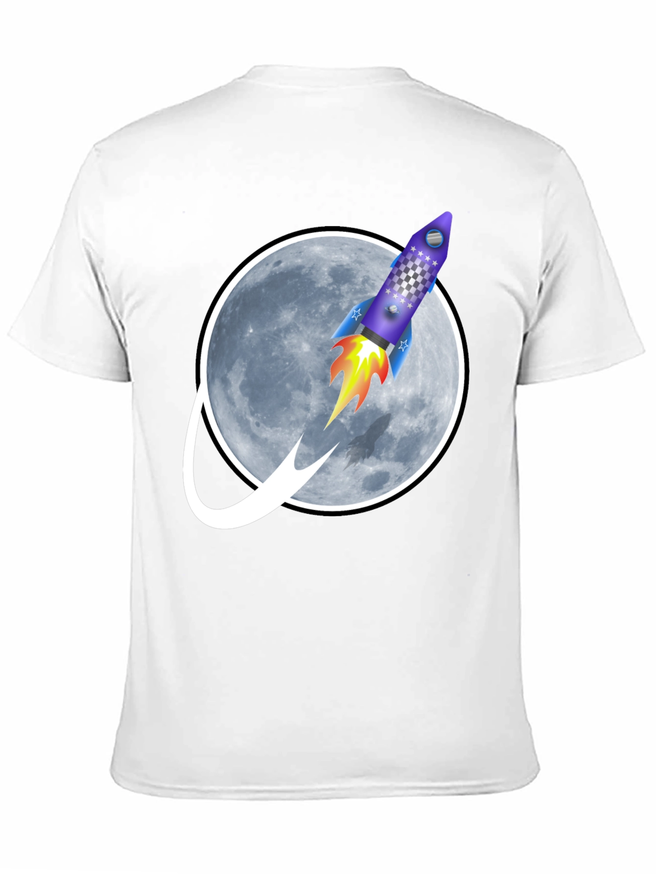 Rocket to the Moon Graphic Tee - Black T-Shirt