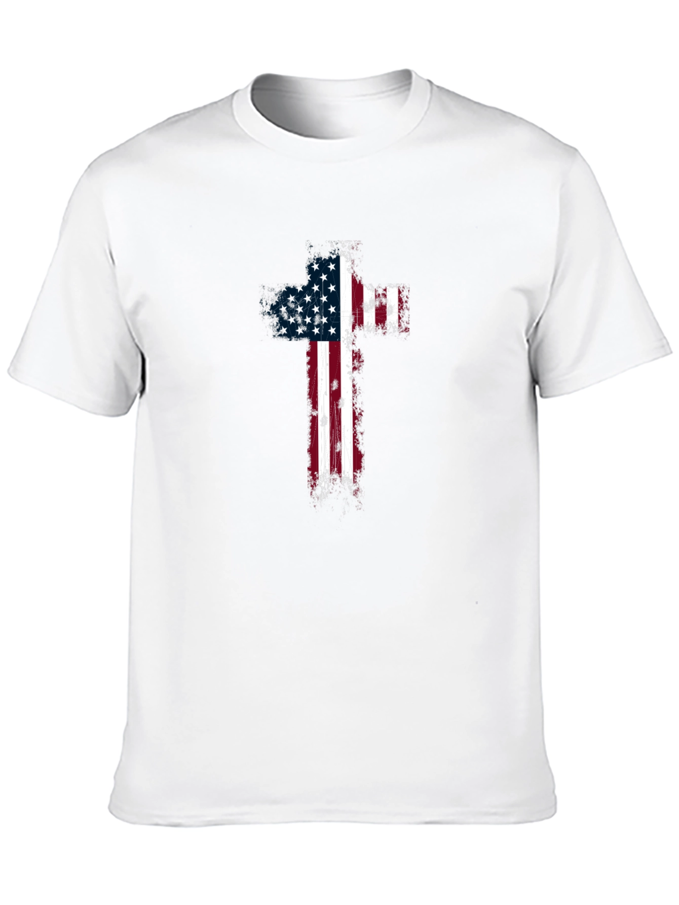 American Flag Cross Graphic T-Shirt