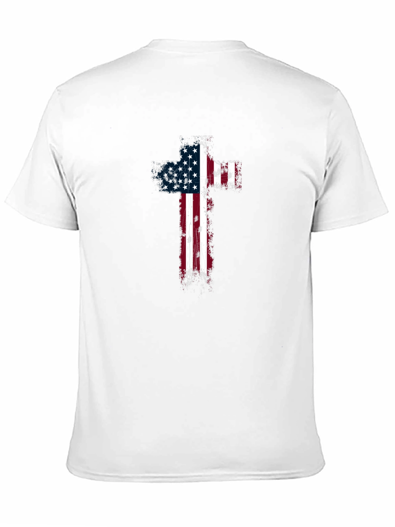 American Flag Cross Graphic T-Shirt