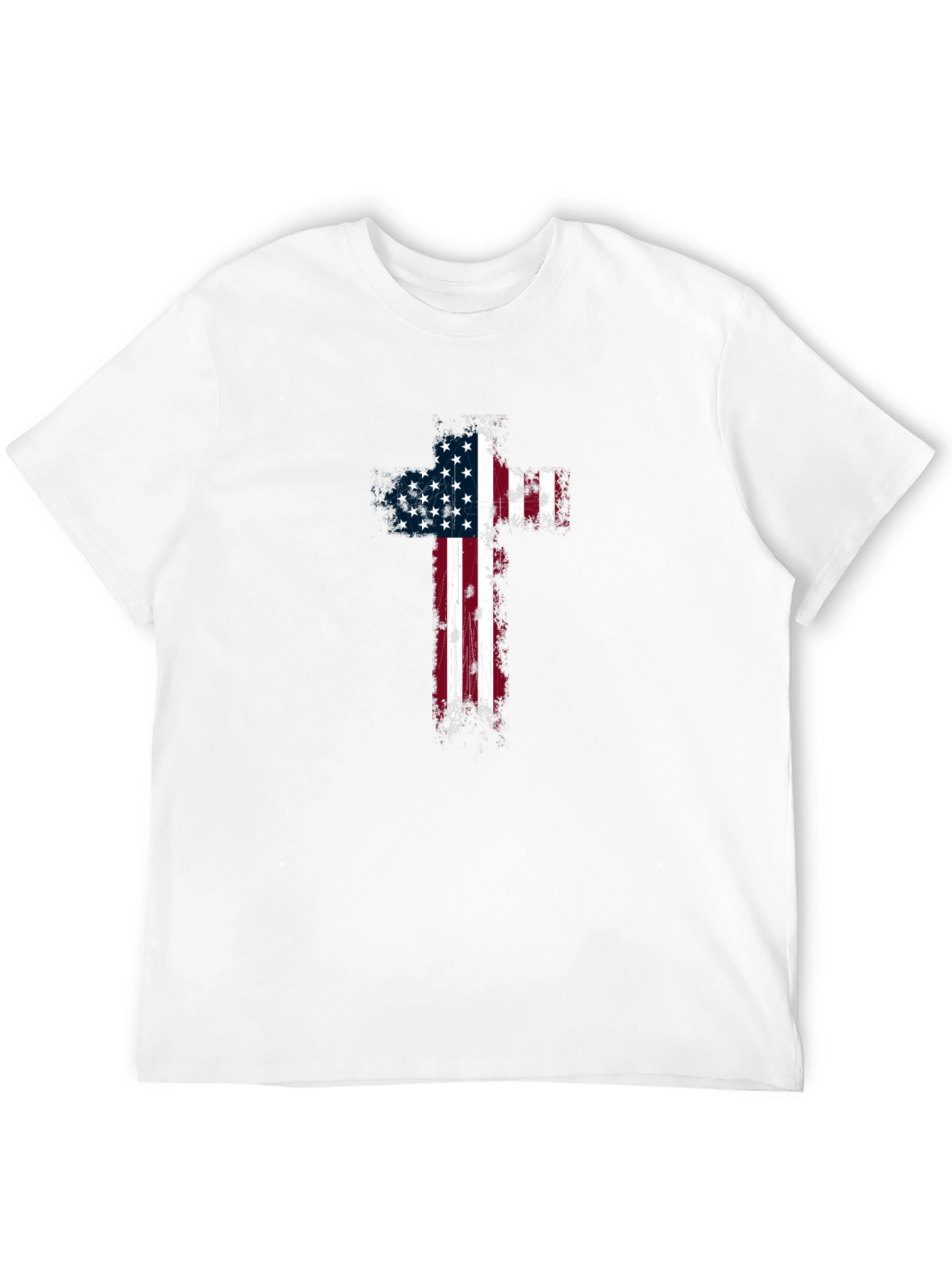 American Flag Cross Graphic T-Shirt