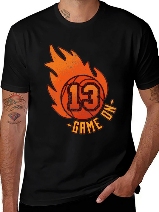 Basketball Game On T-Shirt - Number 13
