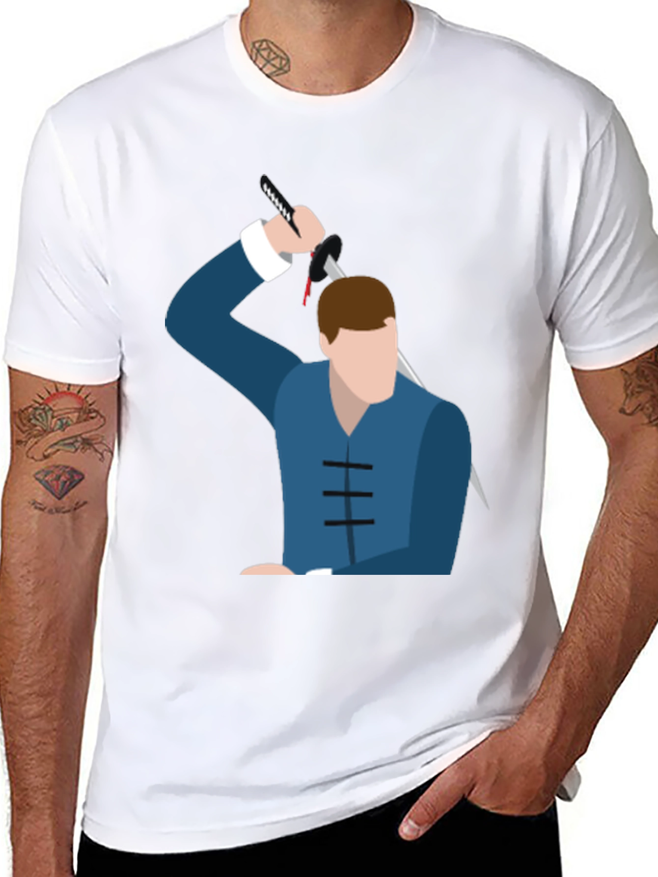 Stylized Warrior Graphic Tee
