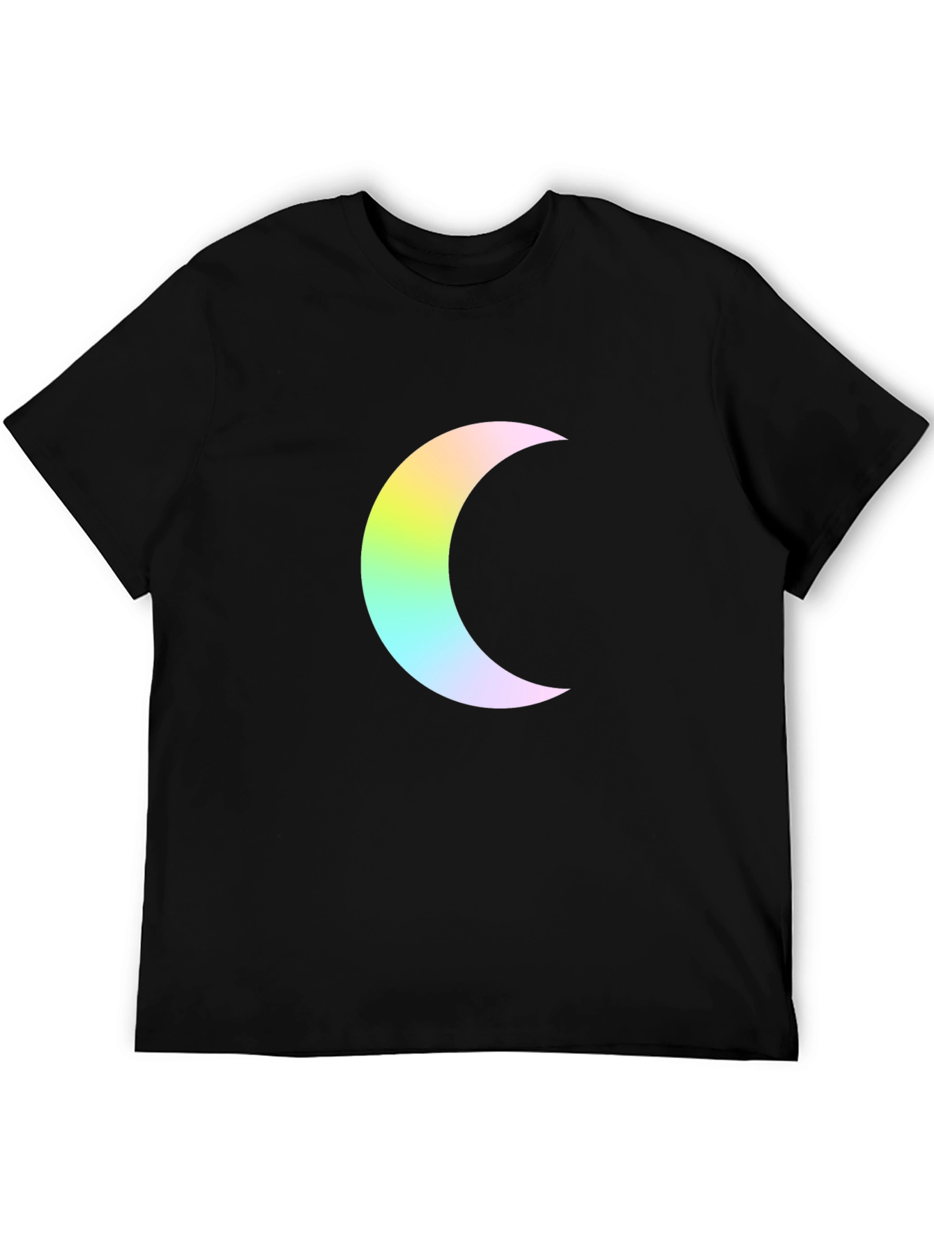 Crescent Moon Graphic Black T-Shirt - Trendy Casual Wear