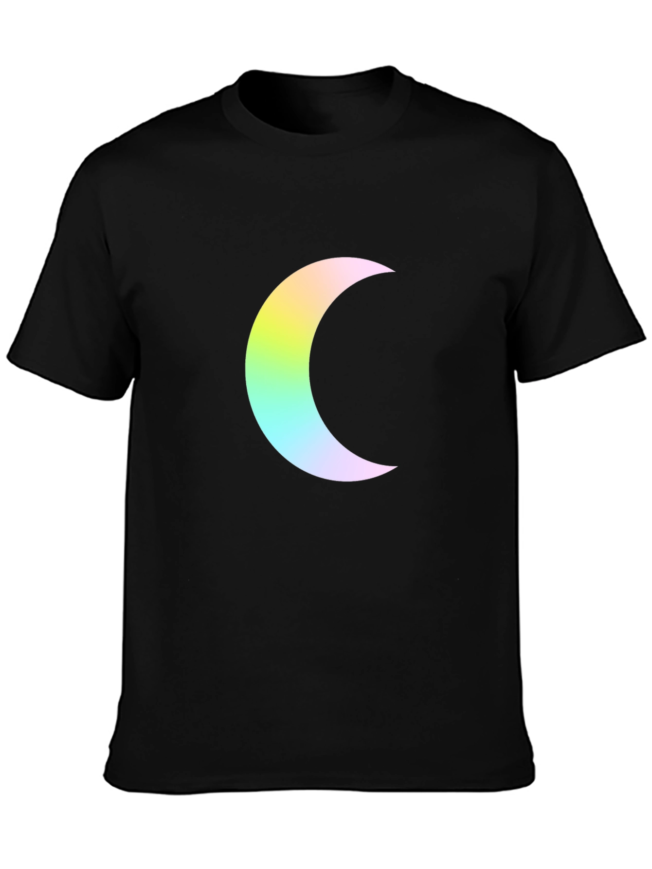 Crescent Moon Graphic Black T-Shirt - Trendy Casual Wear