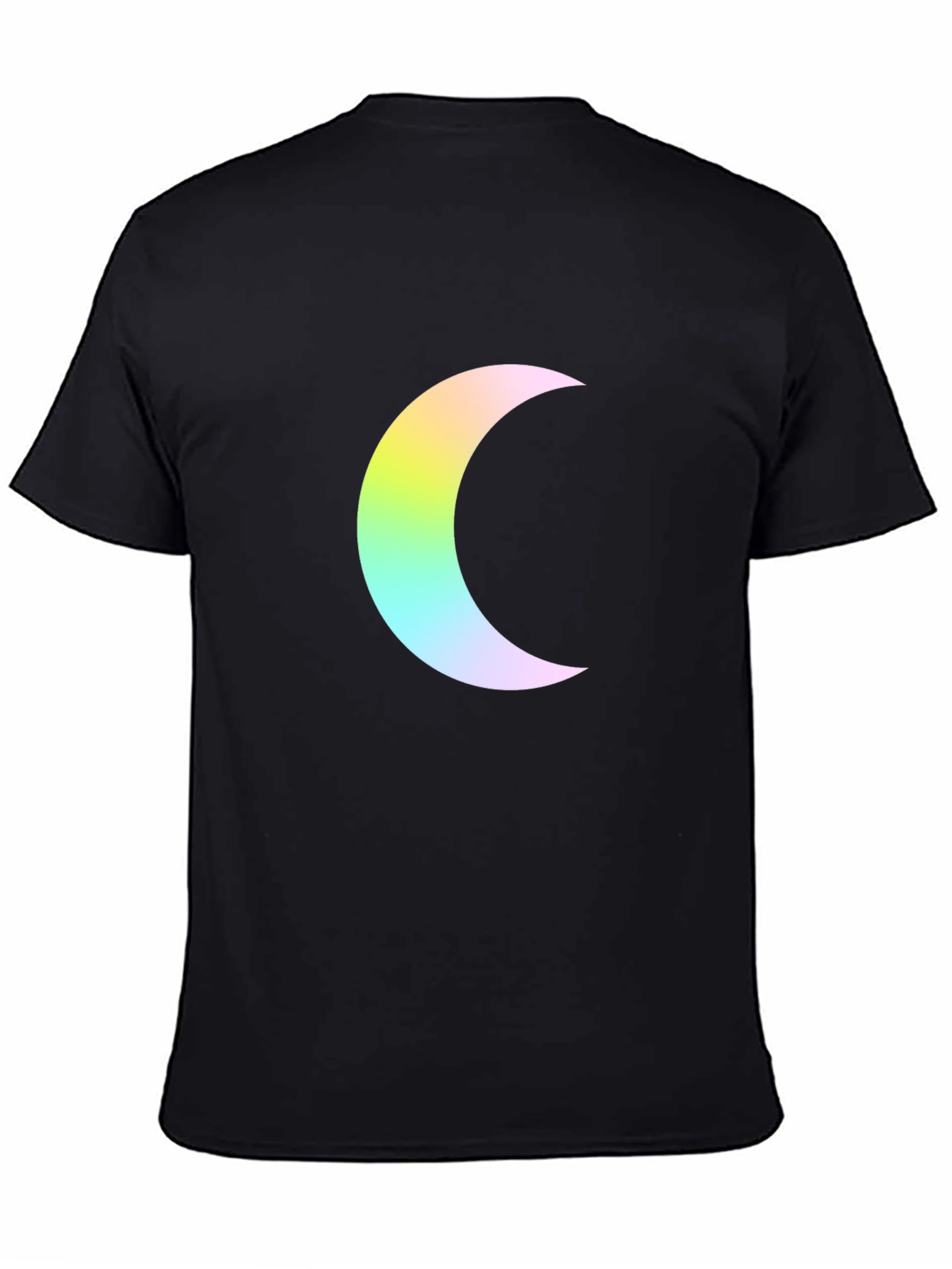 Crescent Moon Graphic Black T-Shirt - Trendy Casual Wear