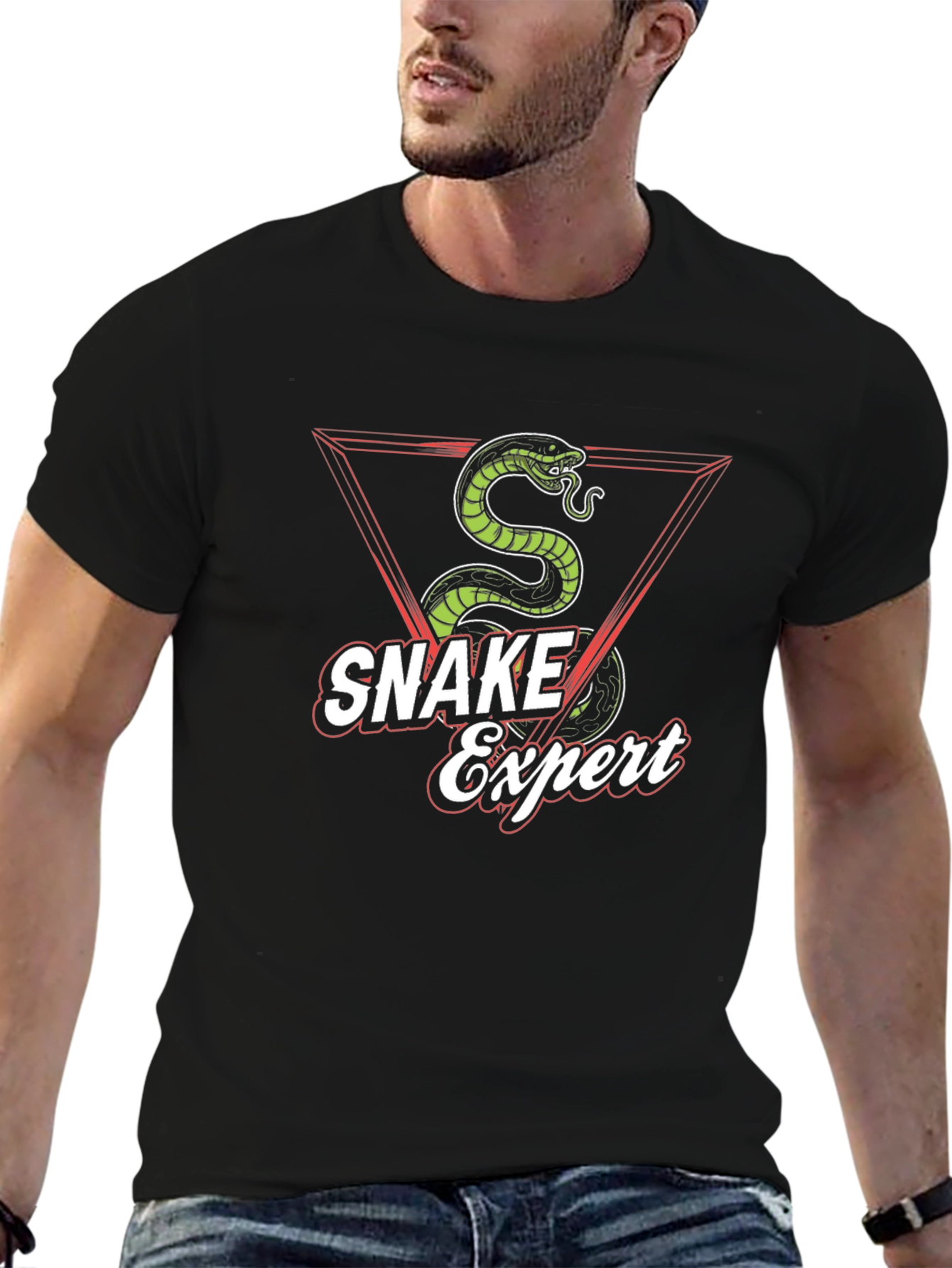 Snake Expert Graphic Tee - Mens Black T-Shirt