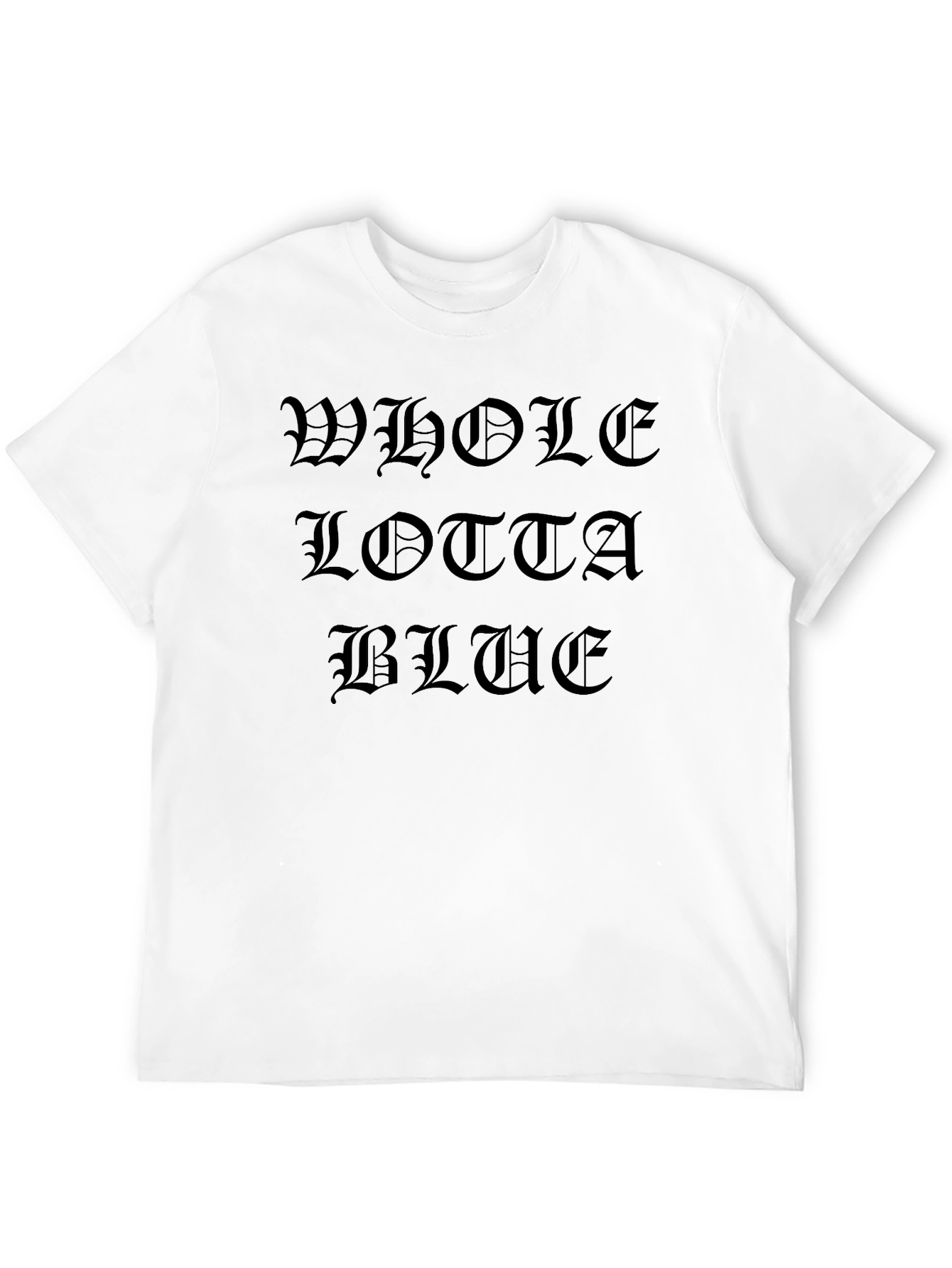 Whole Lotta Blue Gothic Style Black T-Shirt