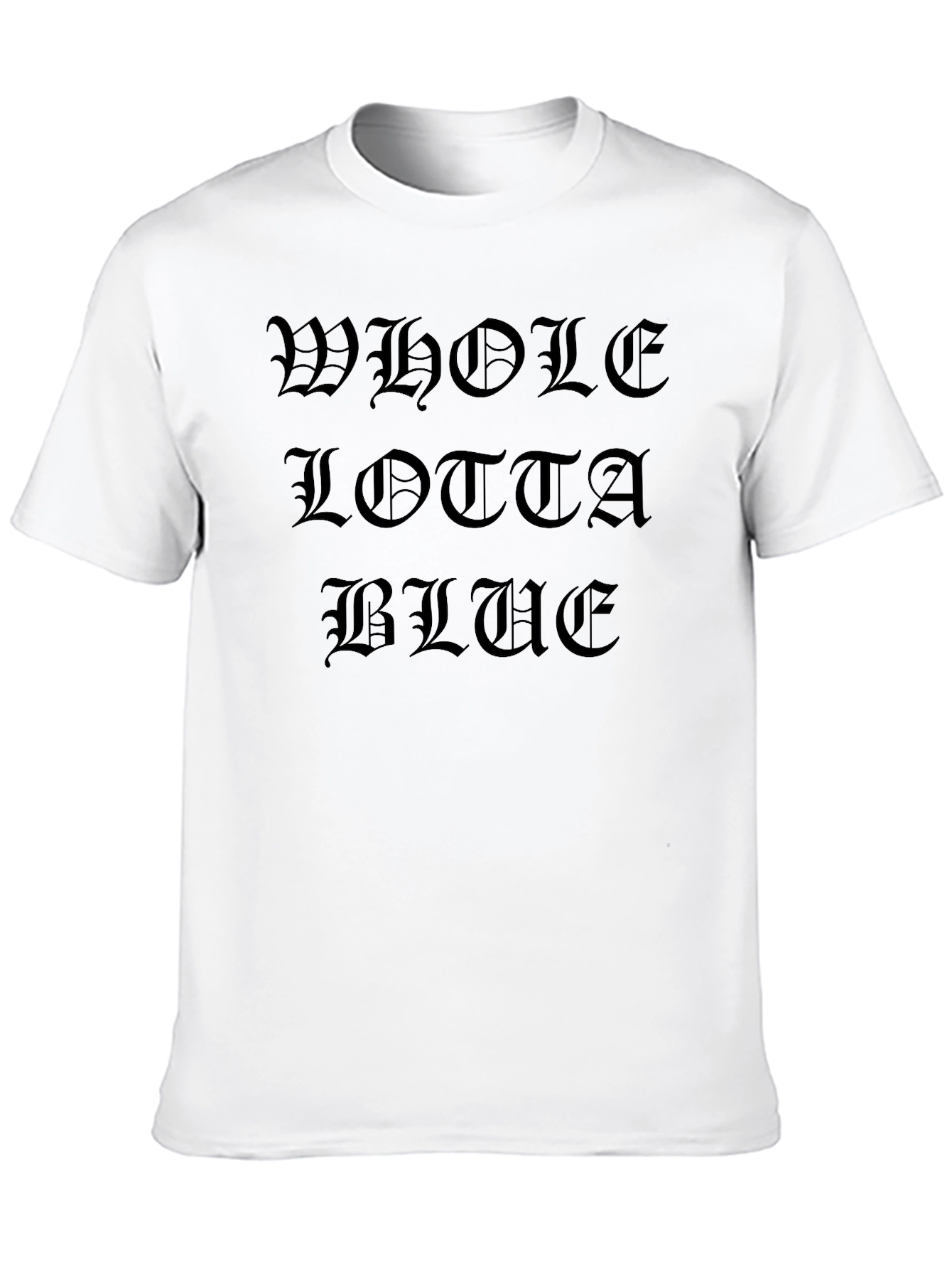 Whole Lotta Blue Gothic Style Black T-Shirt