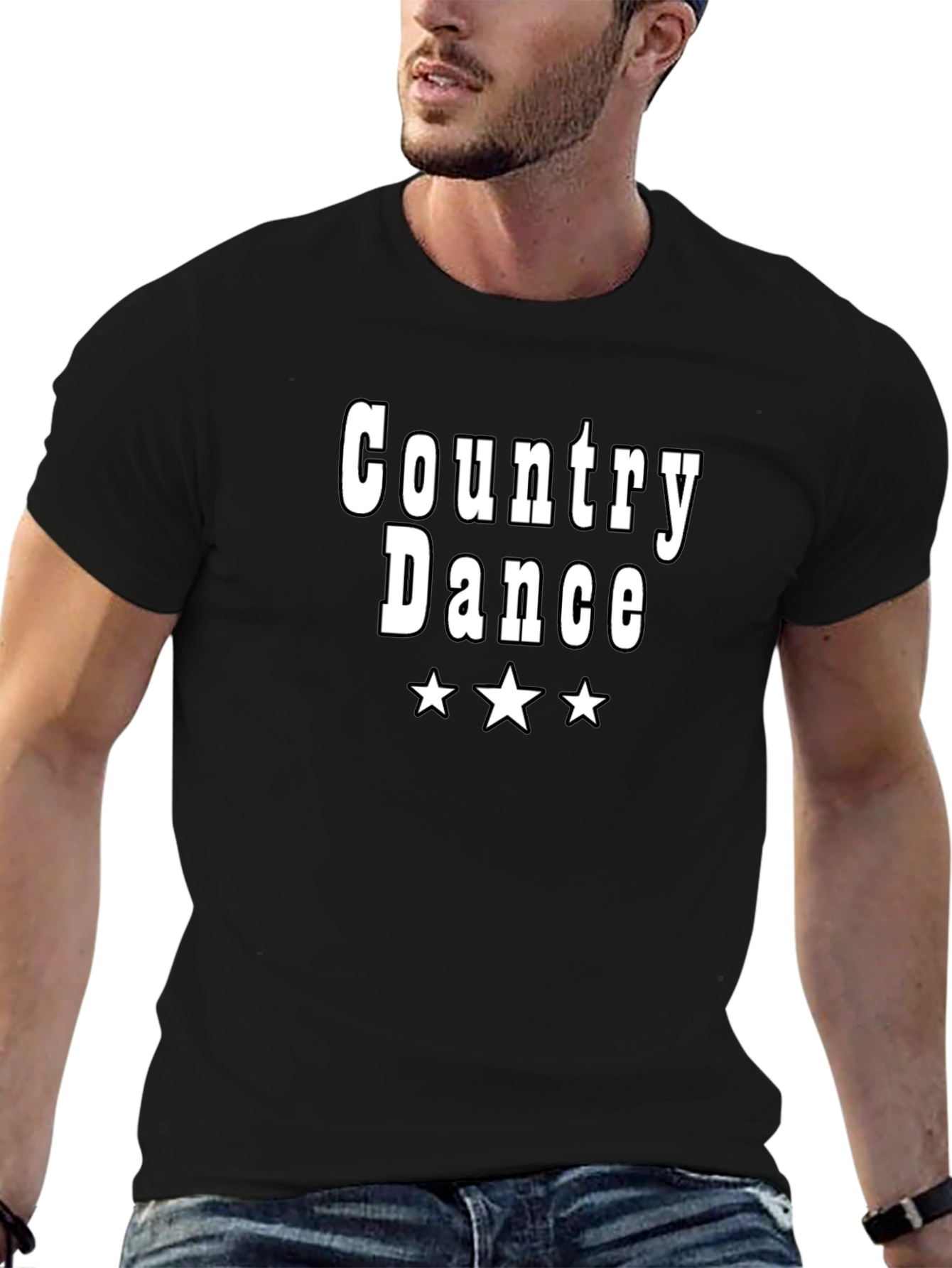 Country Dance Graphic T-Shirt - Black
