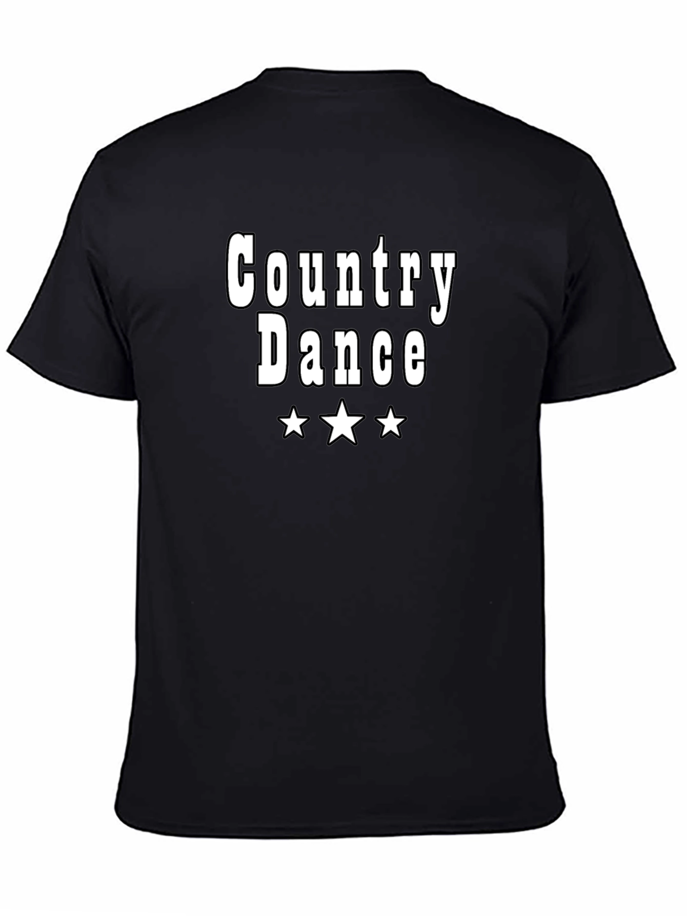 Country Dance Graphic T-Shirt - Black