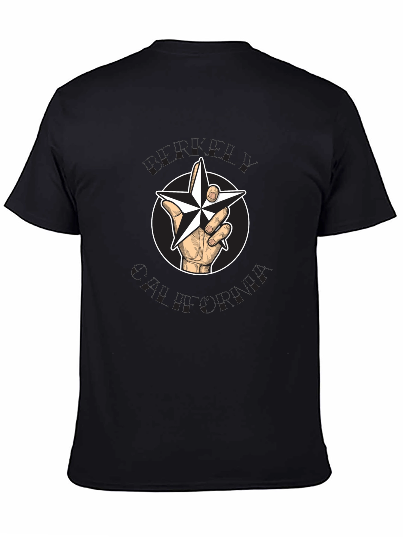 Star Hand Graphic Black T-Shirt