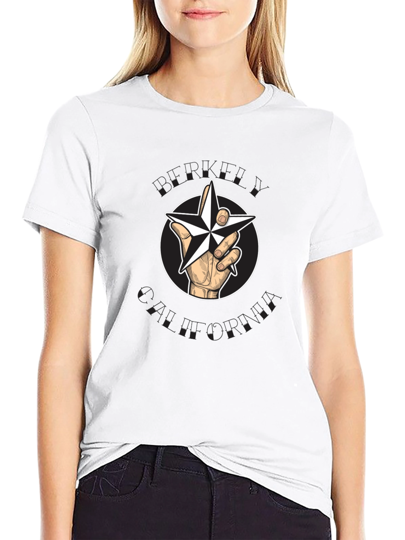 Star Hand Graphic Black T-Shirt