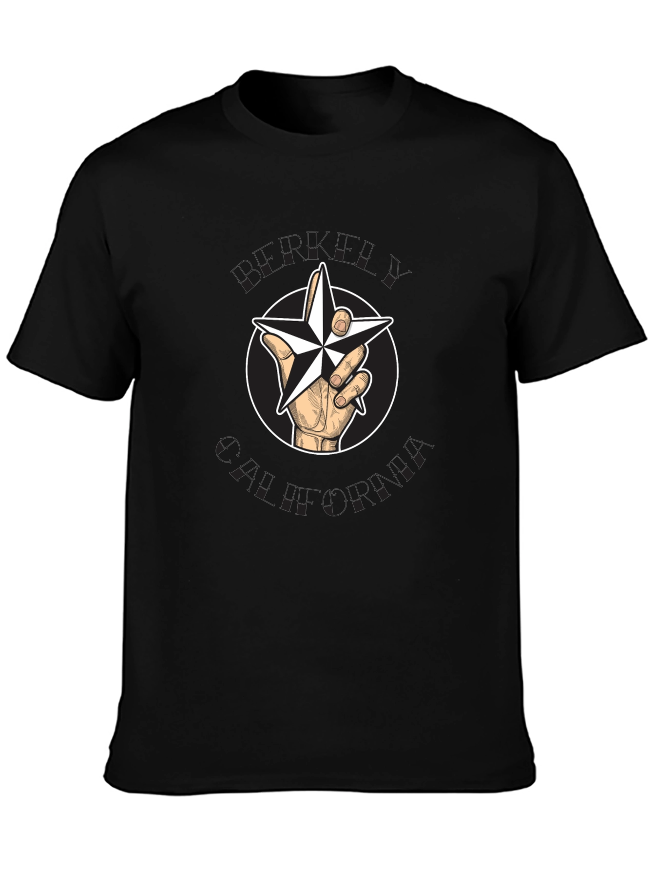 Star Hand Graphic Black T-Shirt