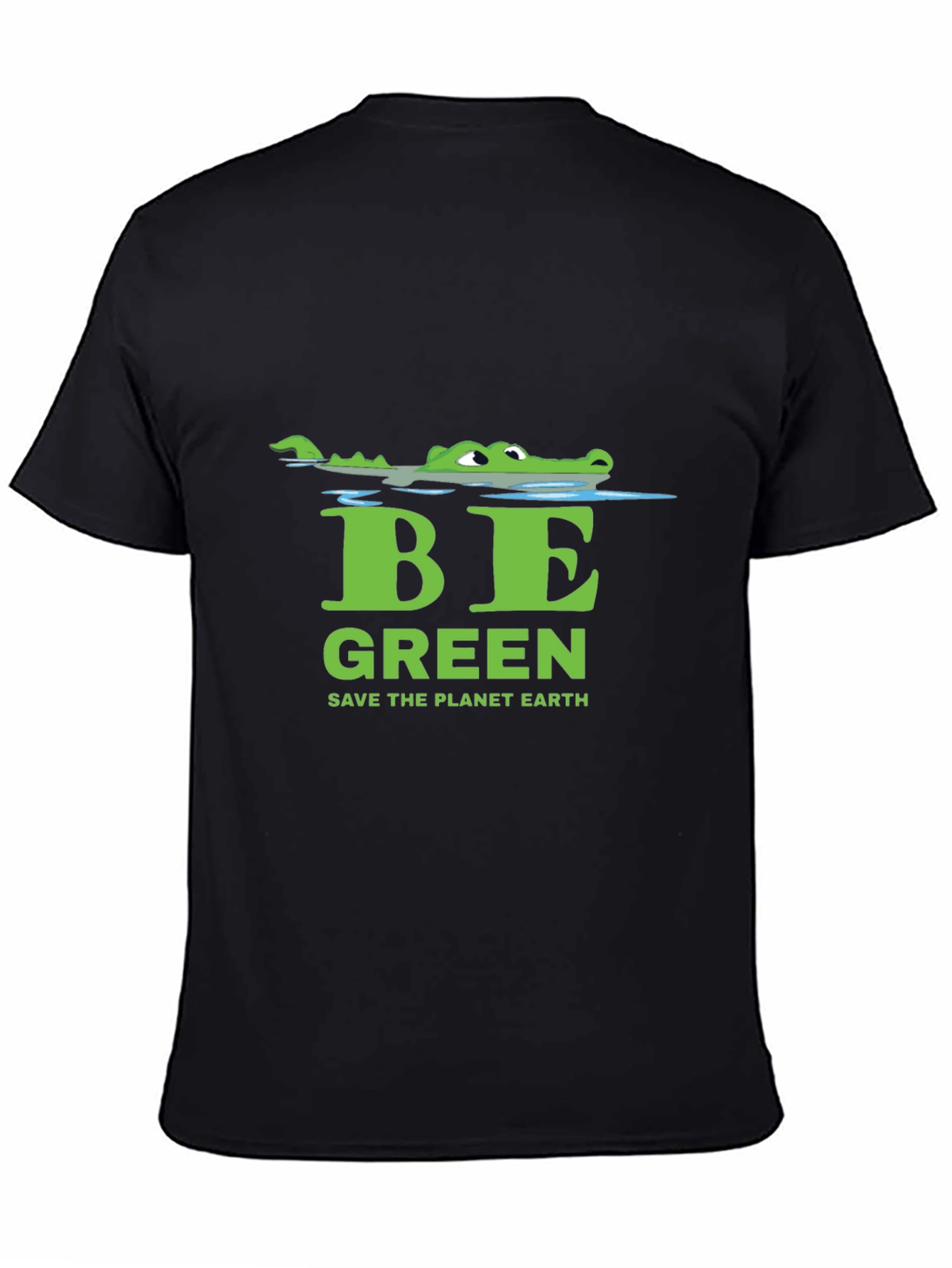 Eco-Friendly Alligator Be Green Graphic Tee