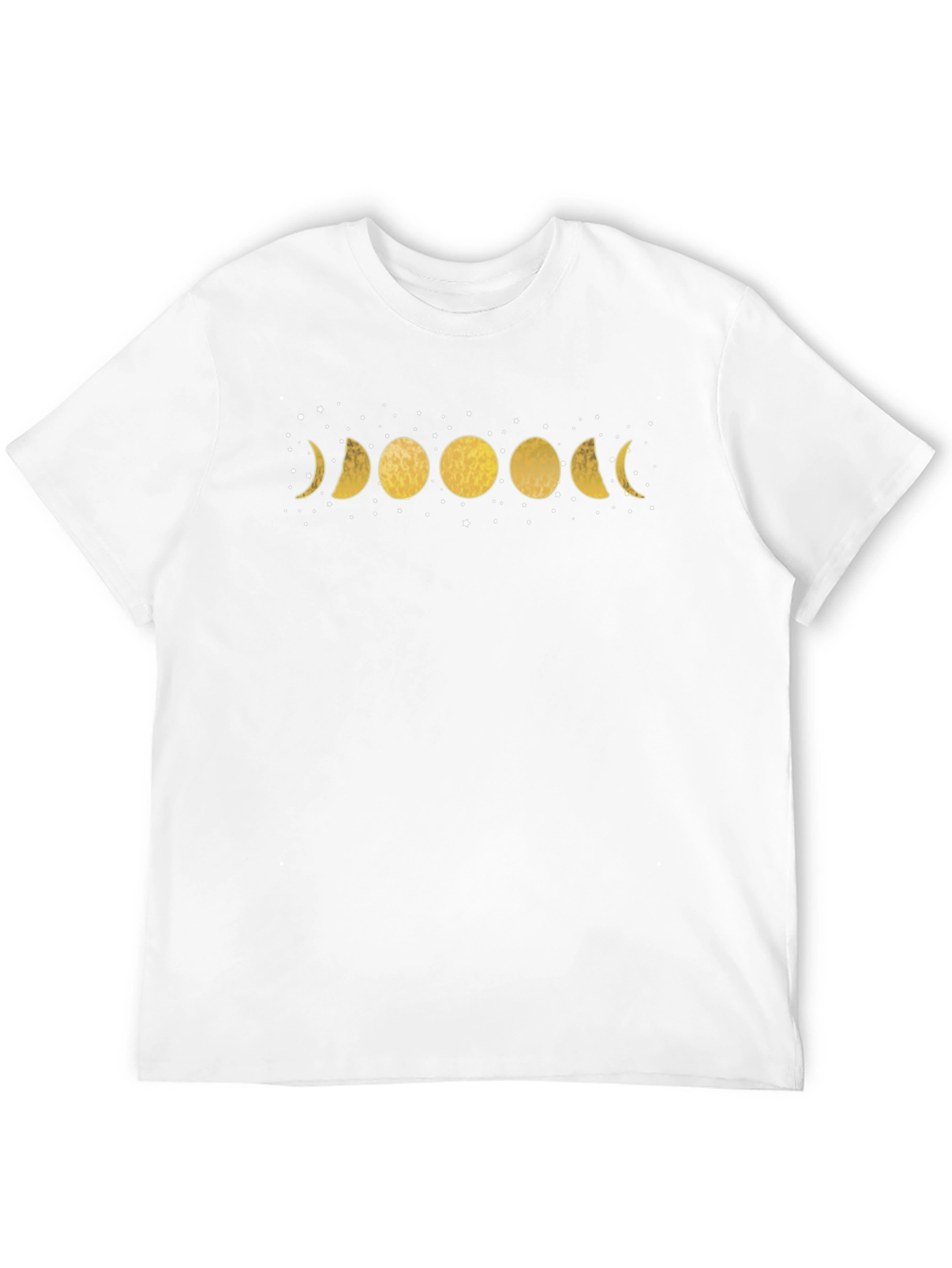 Lunar Phase Graphic Tee - Black Cotton T-Shirt