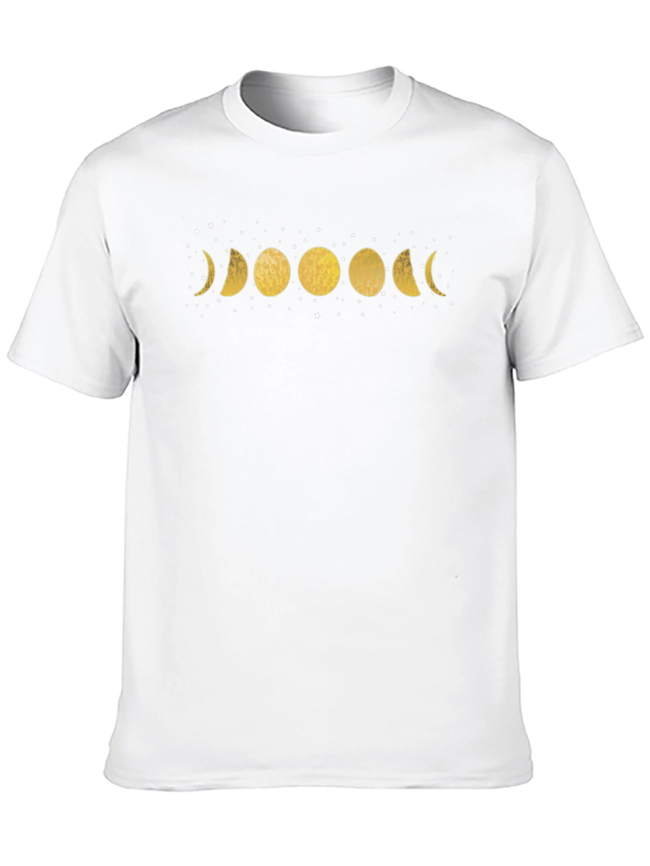 Lunar Phase Graphic Tee - Black Cotton T-Shirt