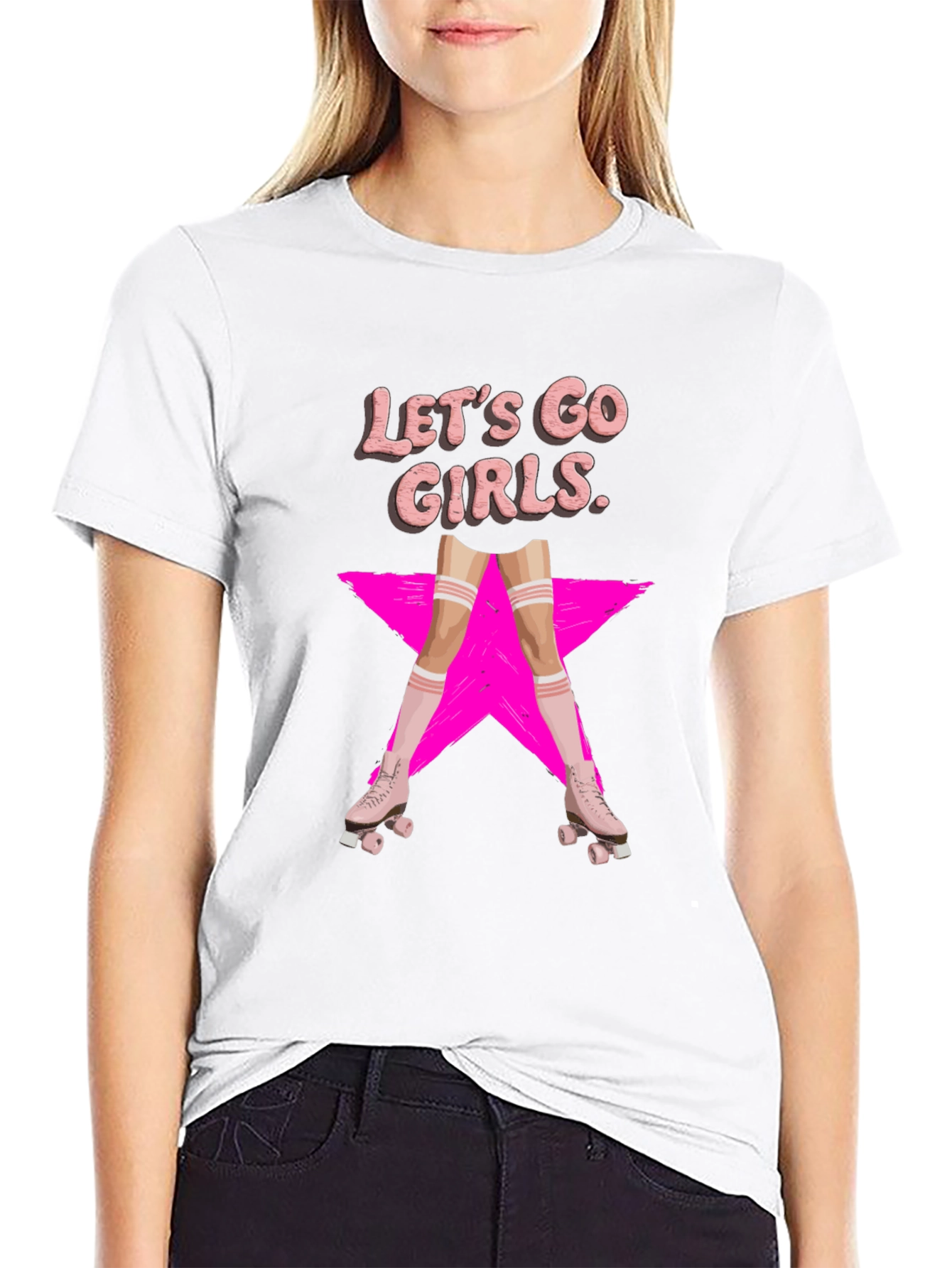 Lets Go Girls Roller Skate T-Shirt