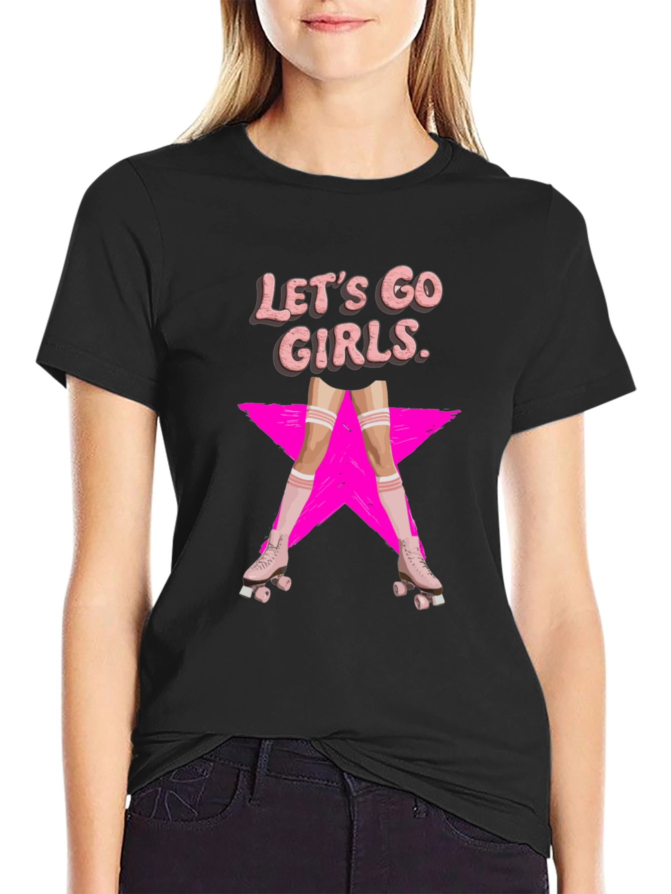 Lets Go Girls Roller Skate T-Shirt