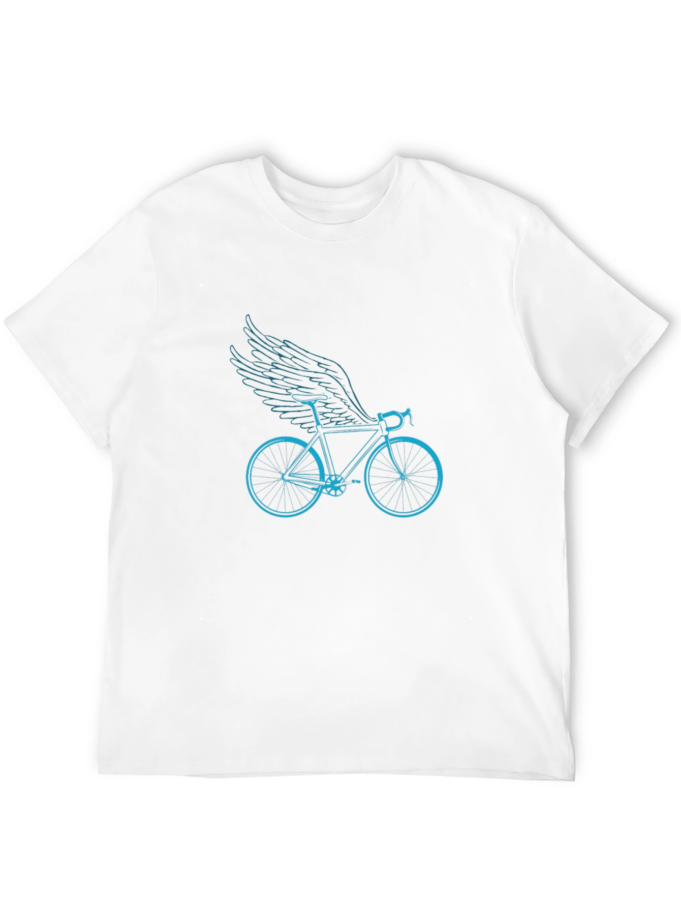Winged Bicycle Graphic Tee - Black