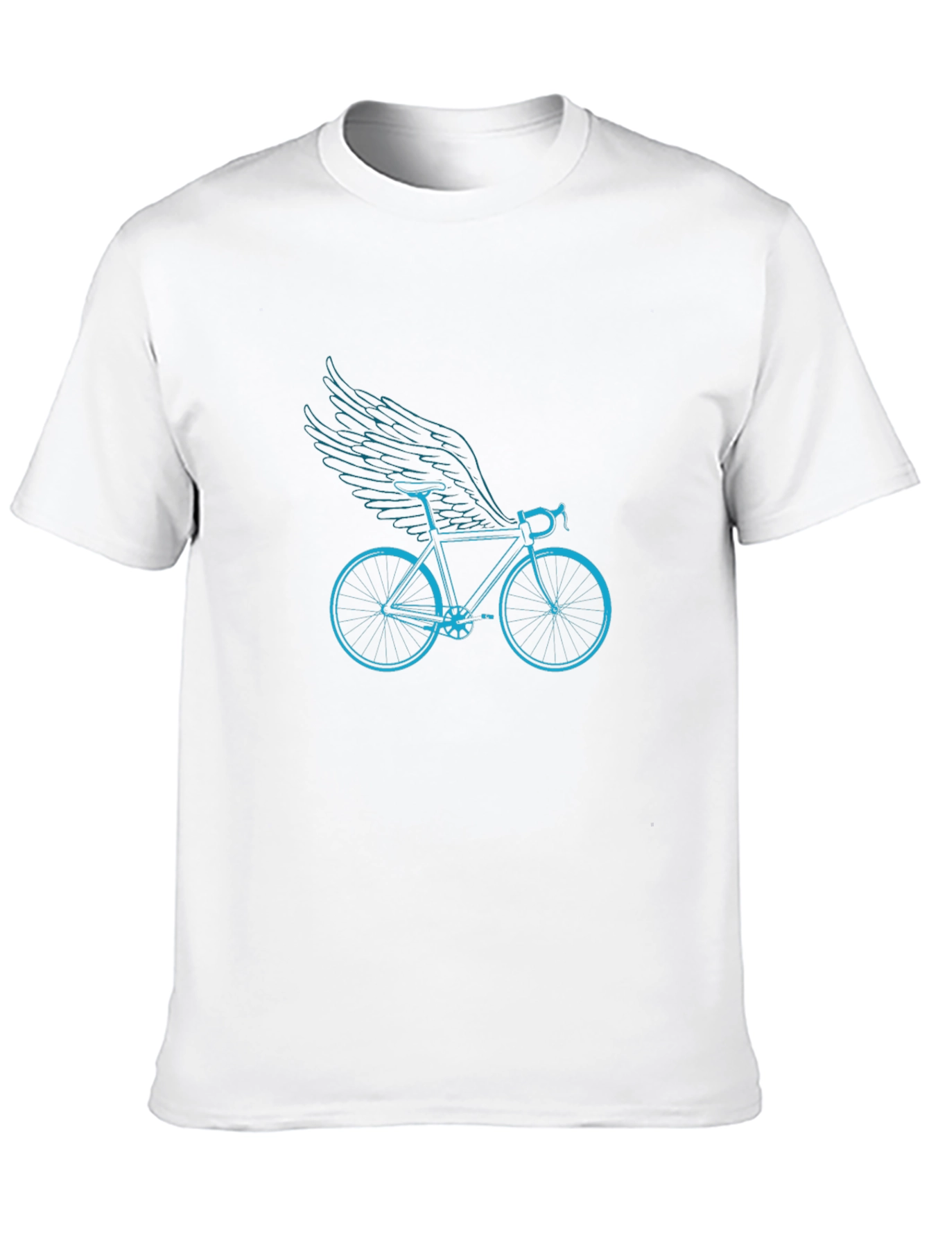 Winged Bicycle Graphic Tee - Black