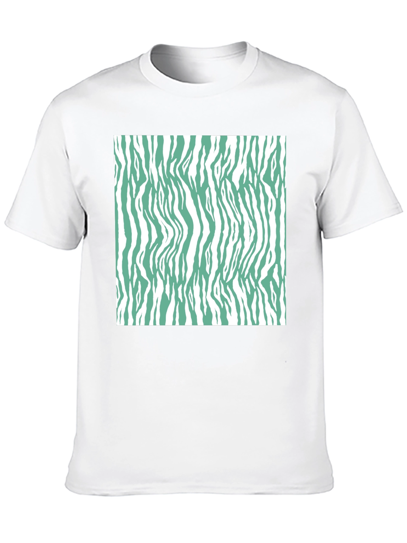 Zebra Print T-Shirt - Black Casual Tee
