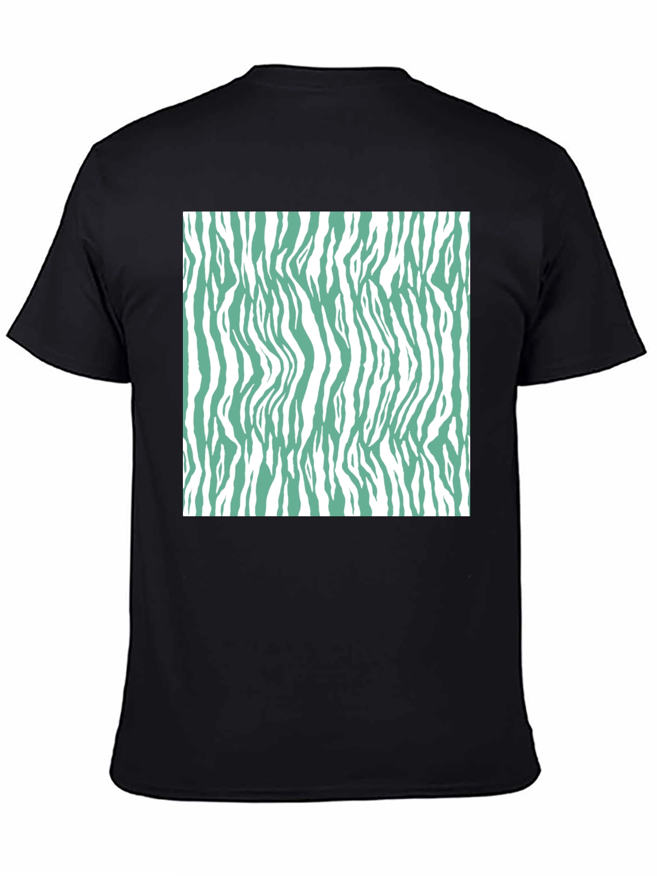 Zebra Print T-Shirt - Black Casual Tee