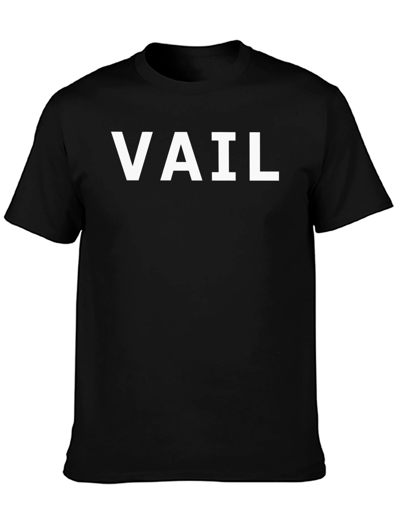 VAIL Graphic Tee - Black Cotton Blend T-Shirt