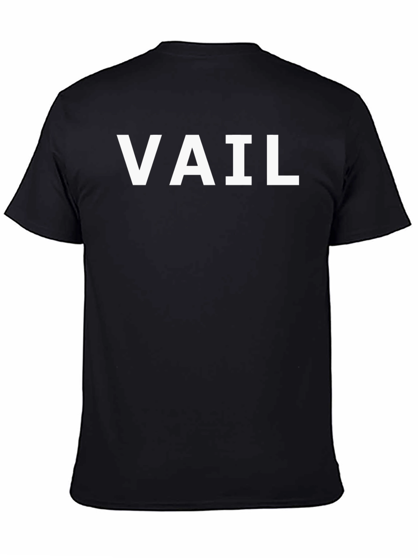 VAIL Graphic Tee - Black Cotton Blend T-Shirt
