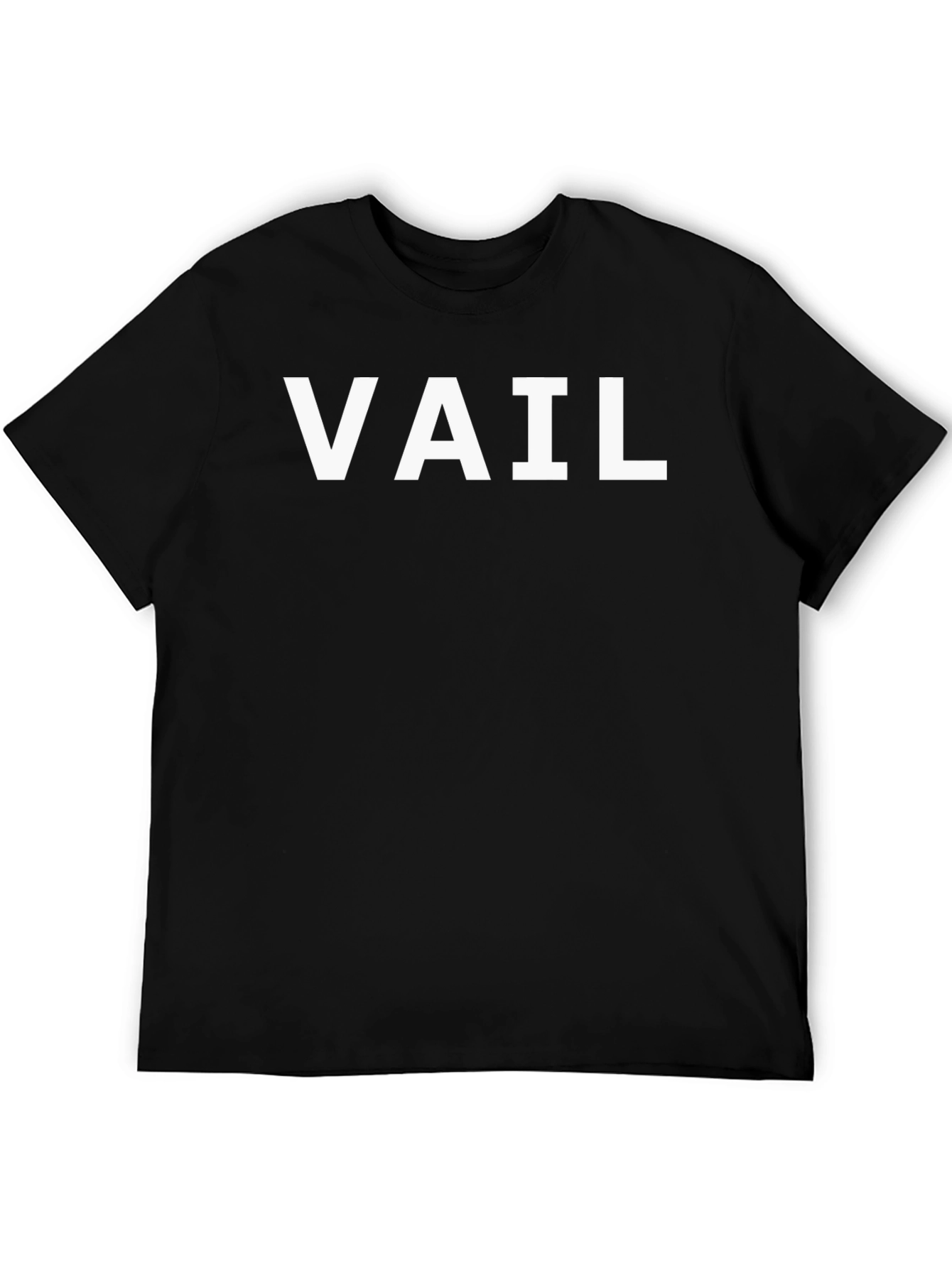 VAIL Graphic Tee - Black Cotton Blend T-Shirt