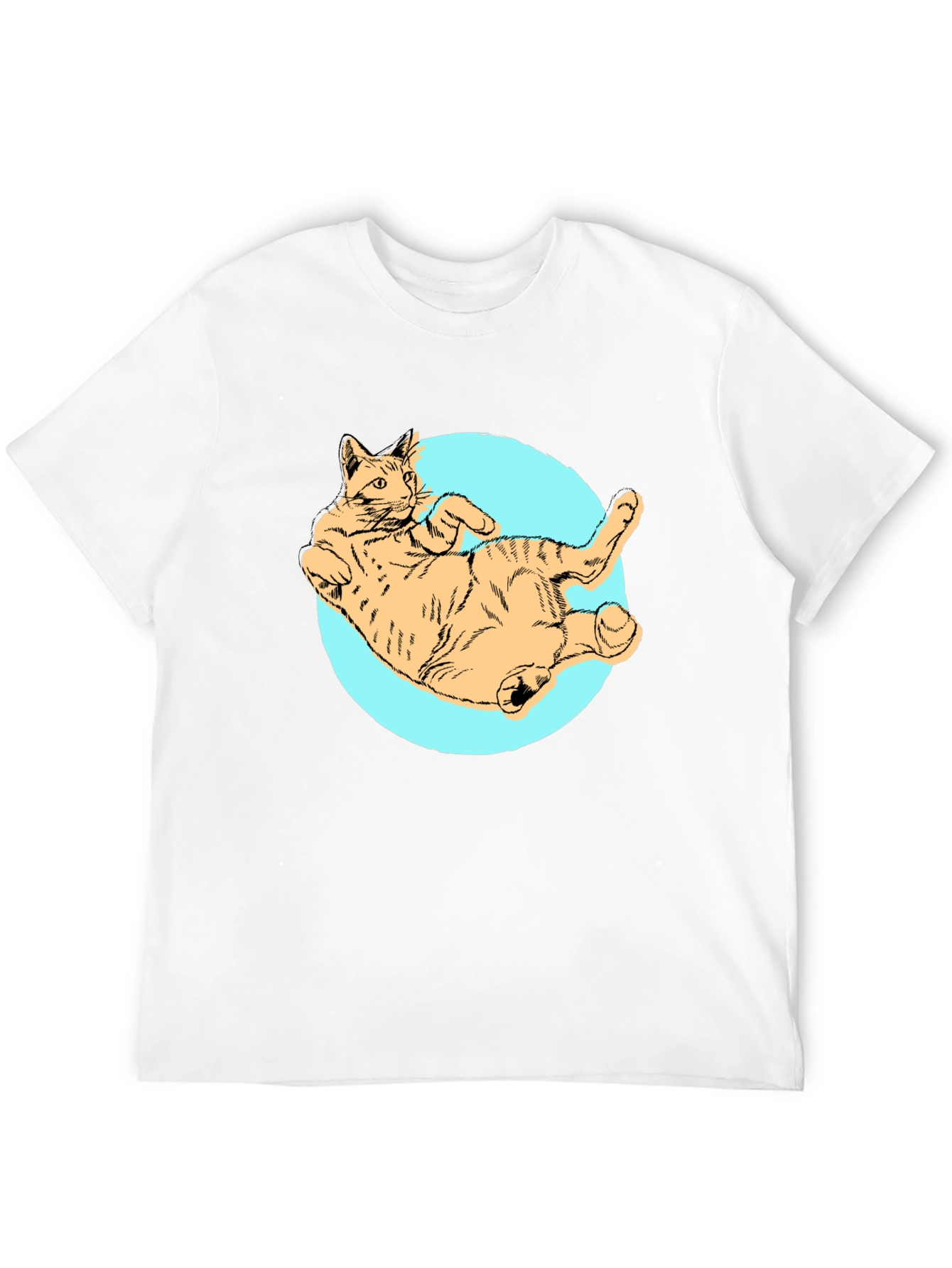Cat Graphic Tee - Mens Black T-Shirt