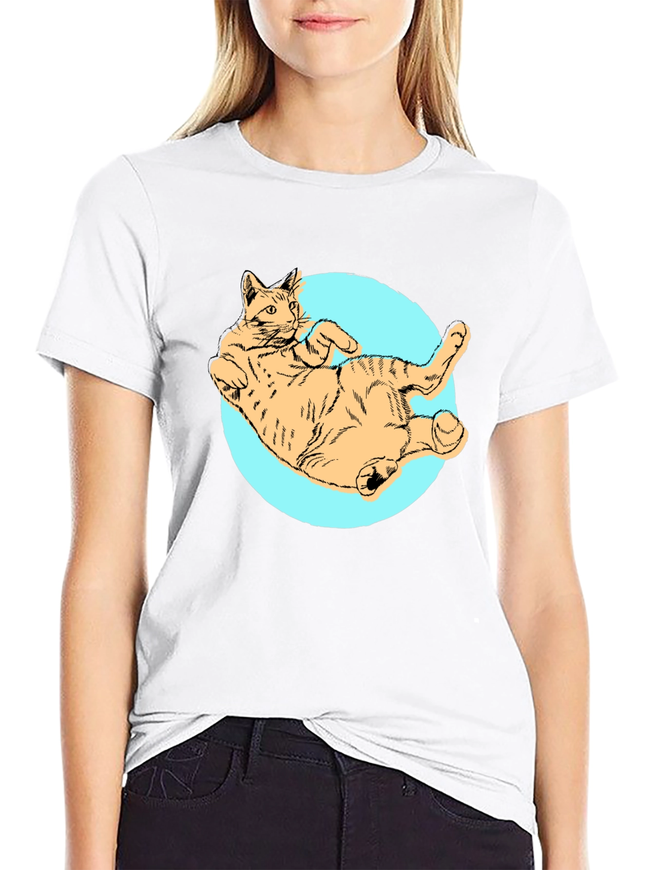 Cat Graphic Tee - Mens Black T-Shirt