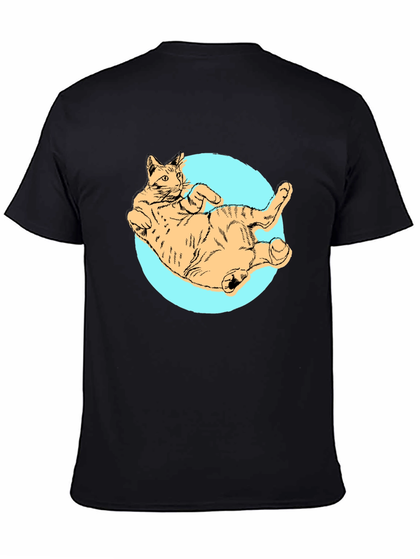 Cat Graphic Tee - Mens Black T-Shirt