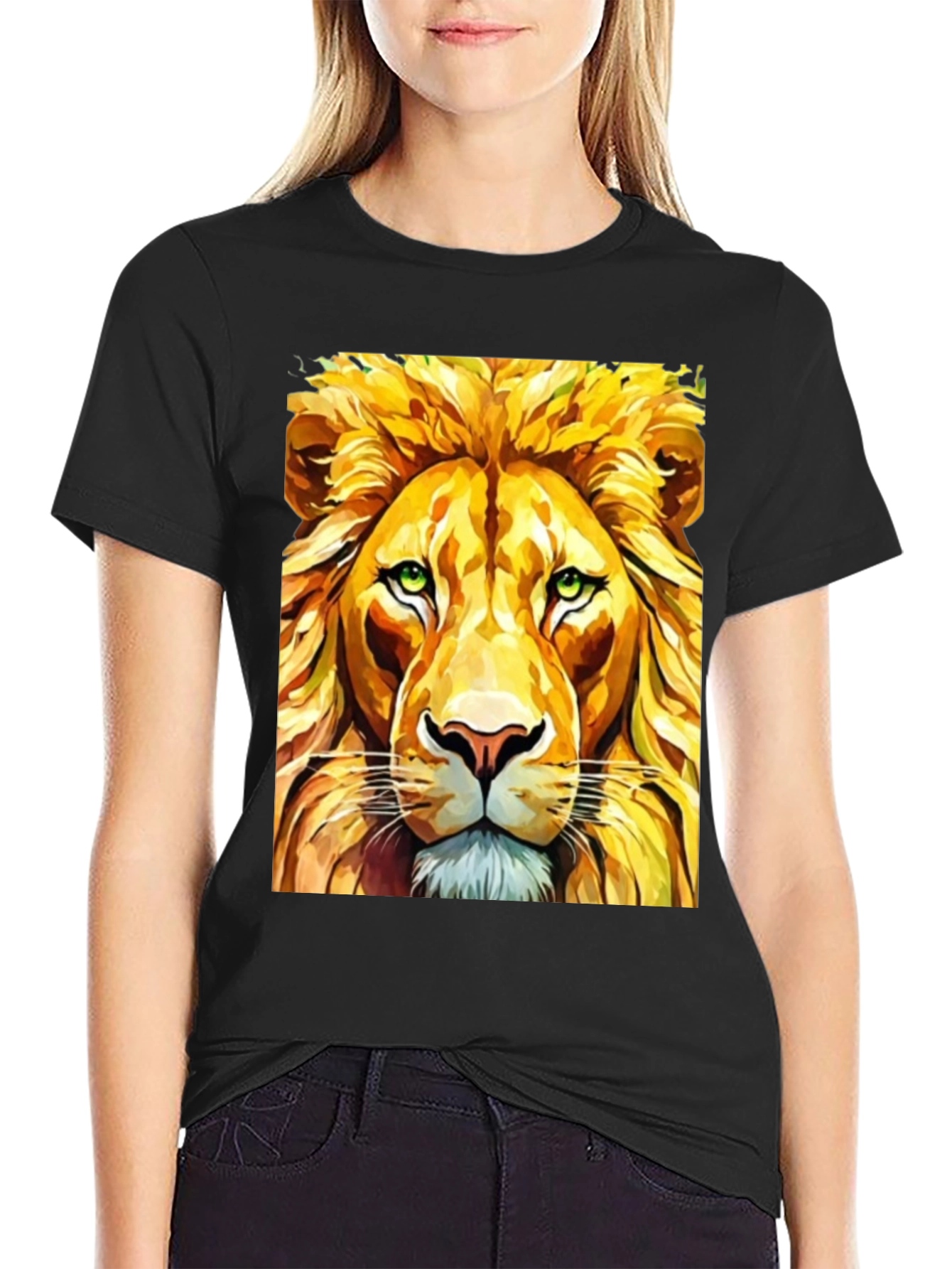 Lion Graphic T-Shirt - Bold Animal Print Tee