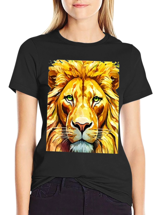 Lion Graphic T-Shirt - Bold Animal Print Tee