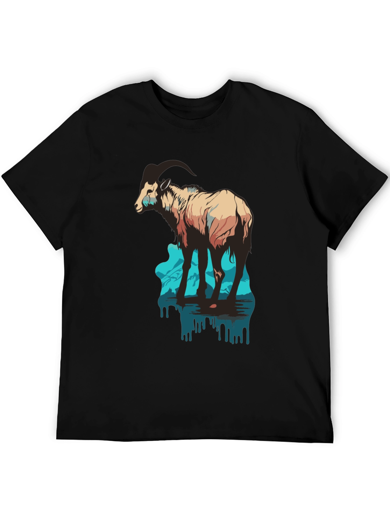 Mountain Goat Graphic Tee - Black
