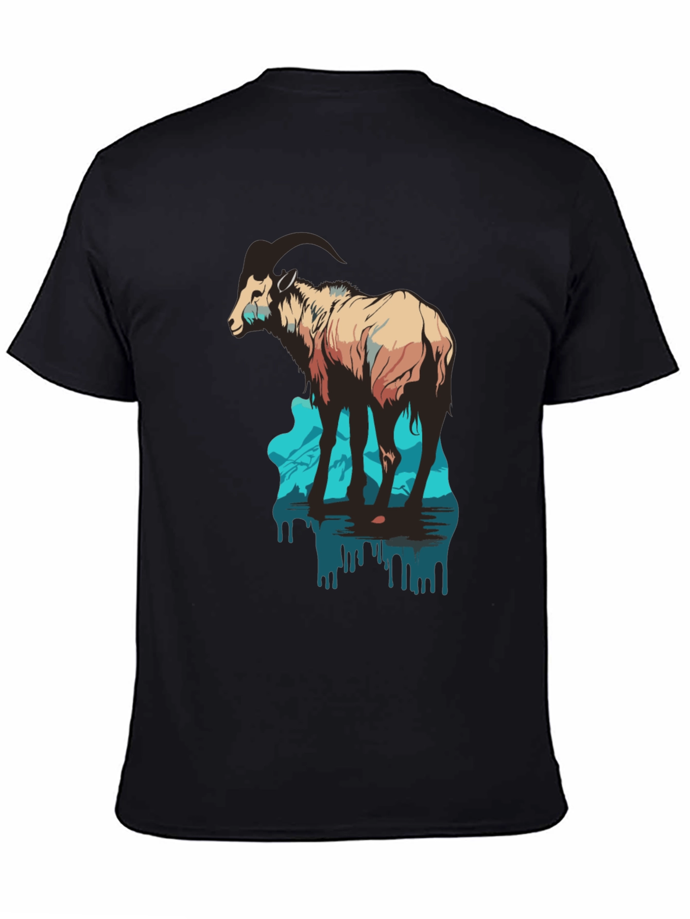 Mountain Goat Graphic Tee - Black