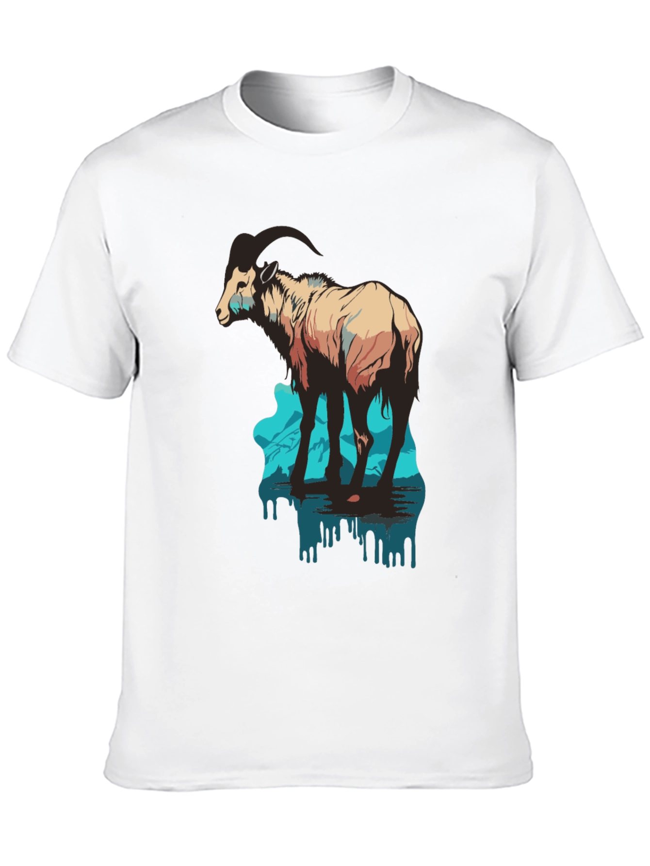 Mountain Goat Graphic Tee - Black