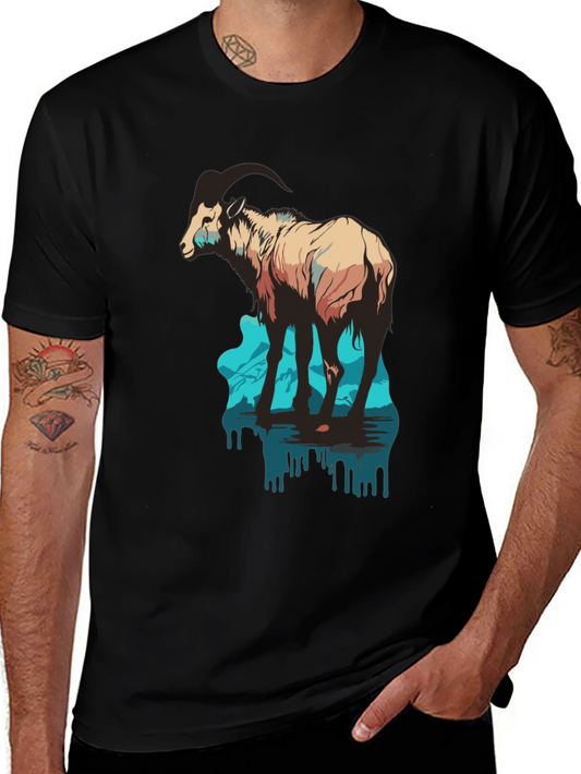 Mountain Goat Graphic Tee - Black