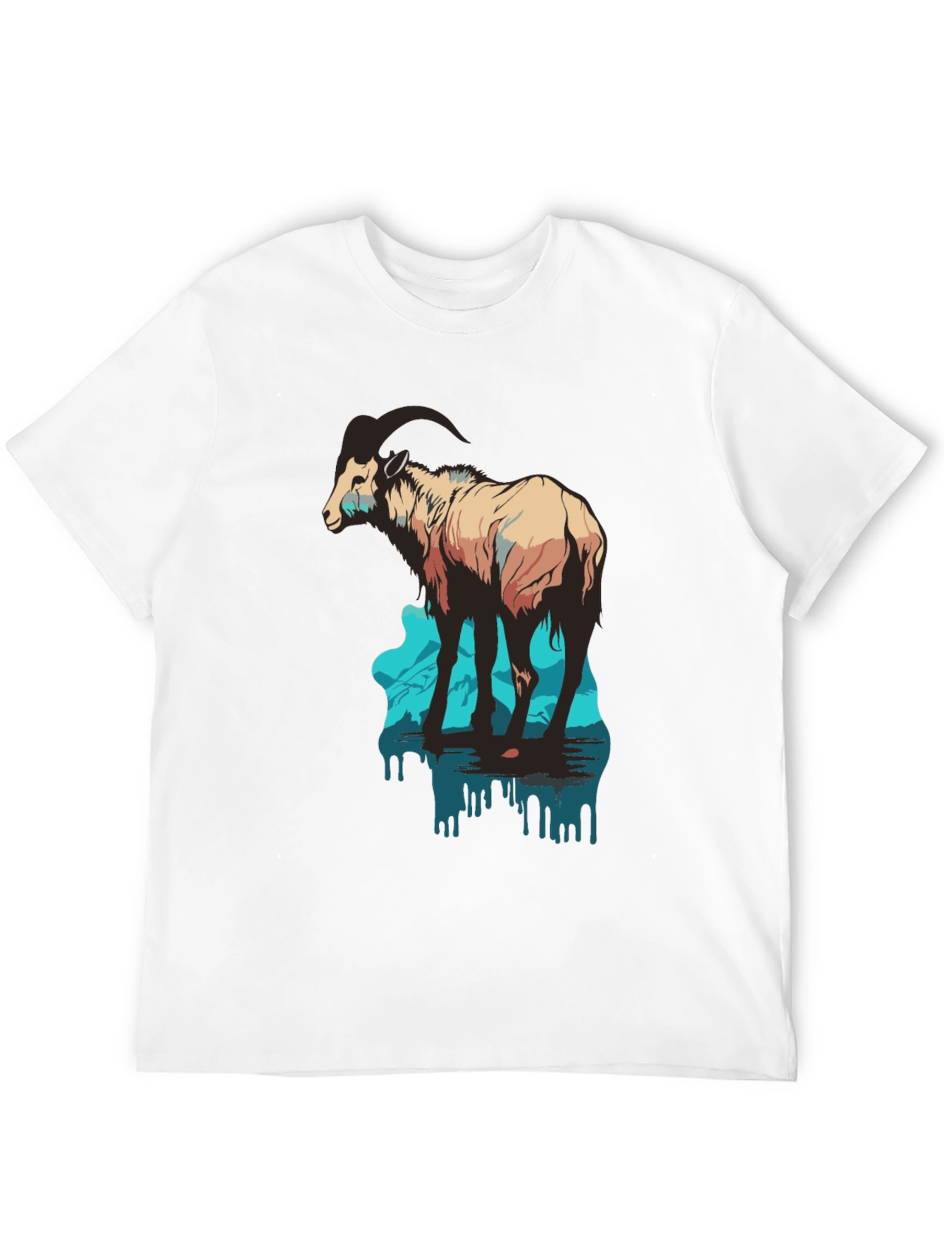Mountain Goat Graphic Tee - Black