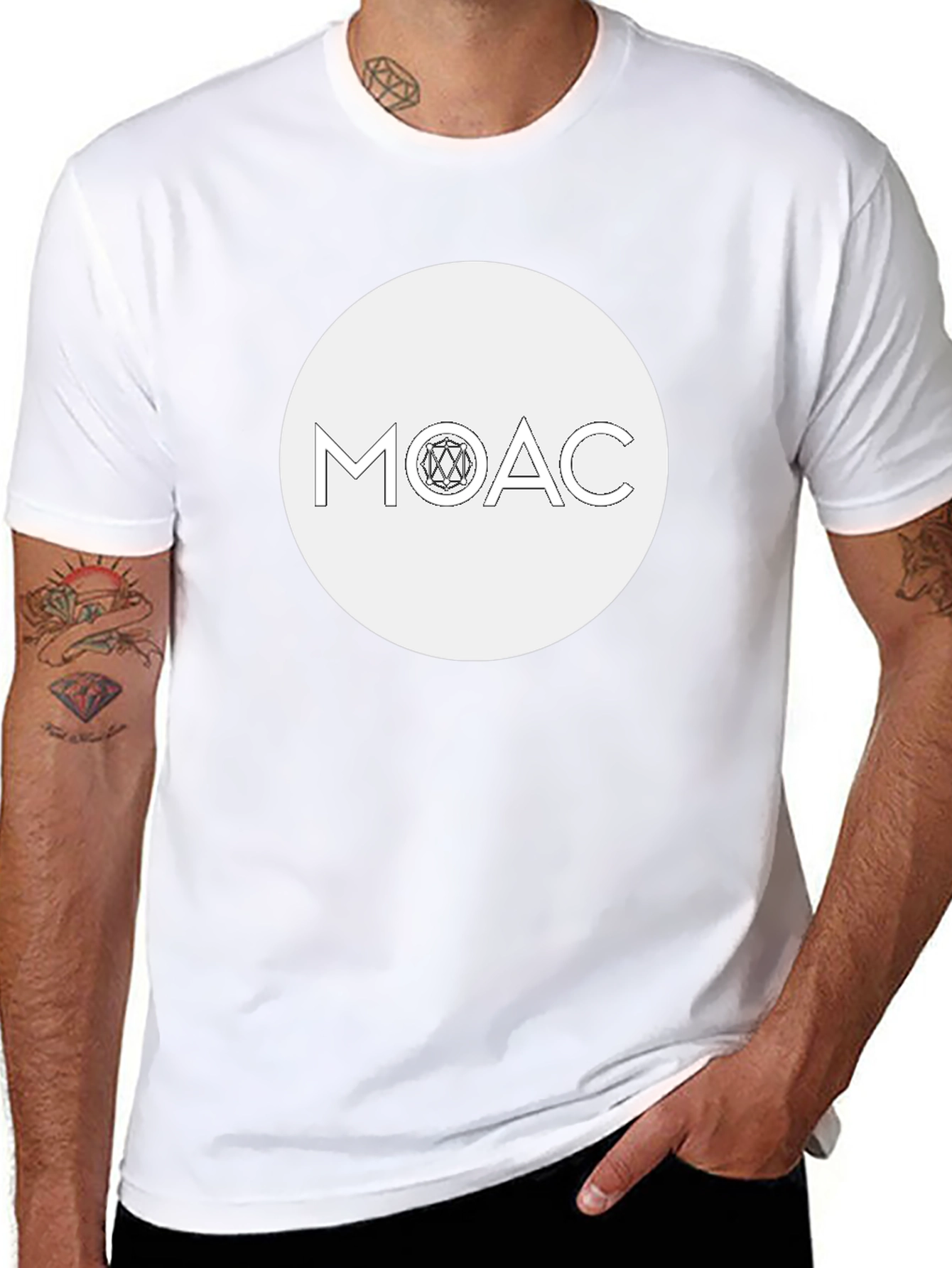 MOAC Graphic Tee - Stylish Black Cotton T-Shirt