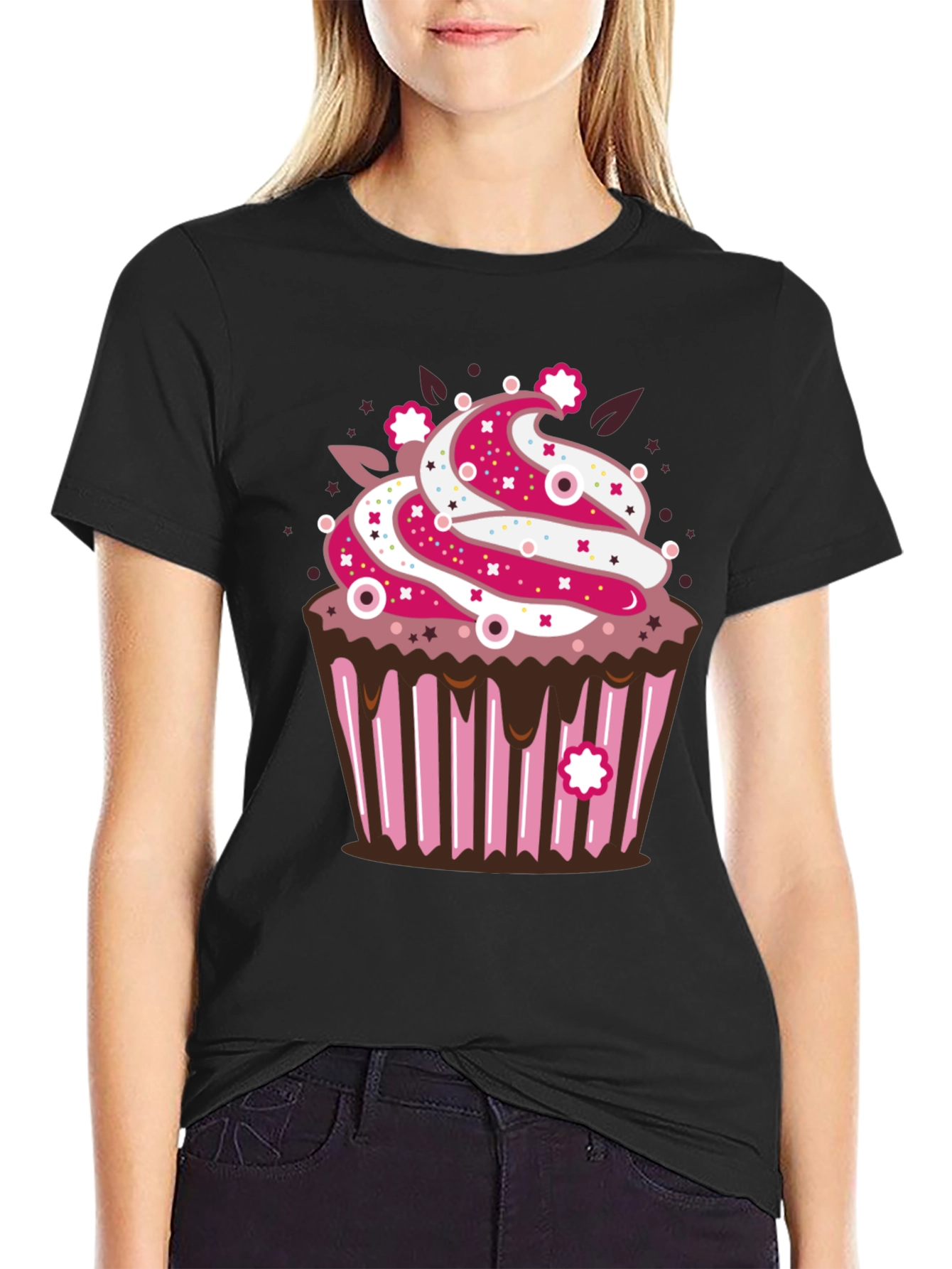 Cupcake Graphic T-Shirt - Sweet Treat Style
