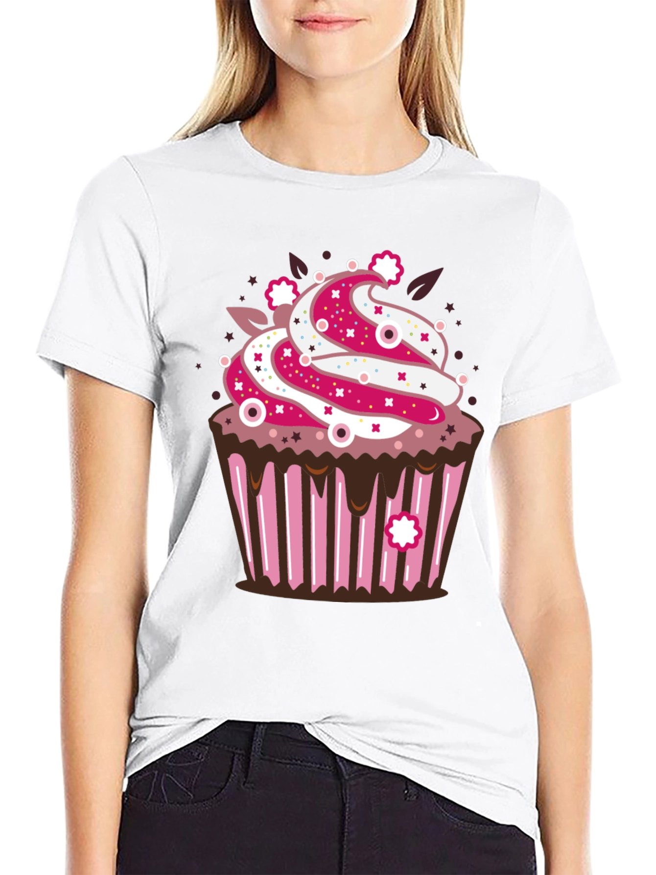 Cupcake Graphic T-Shirt - Sweet Treat Style