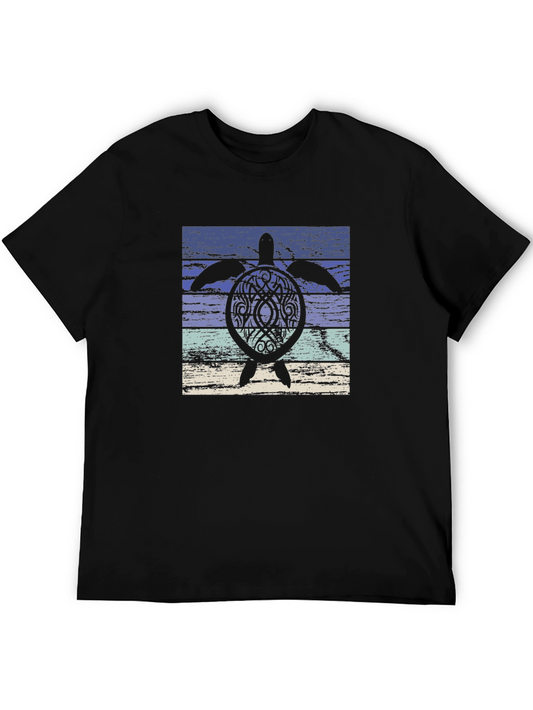 Turtle Graphic Print Crew Neck Tee
