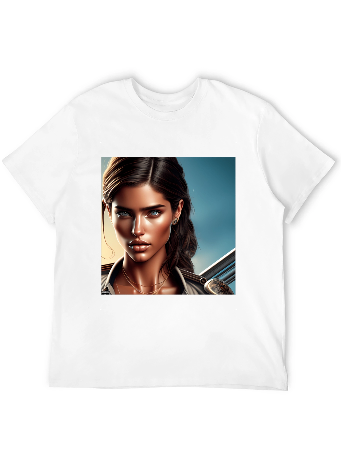 Womens Graphic Tee - Art Illustration Print