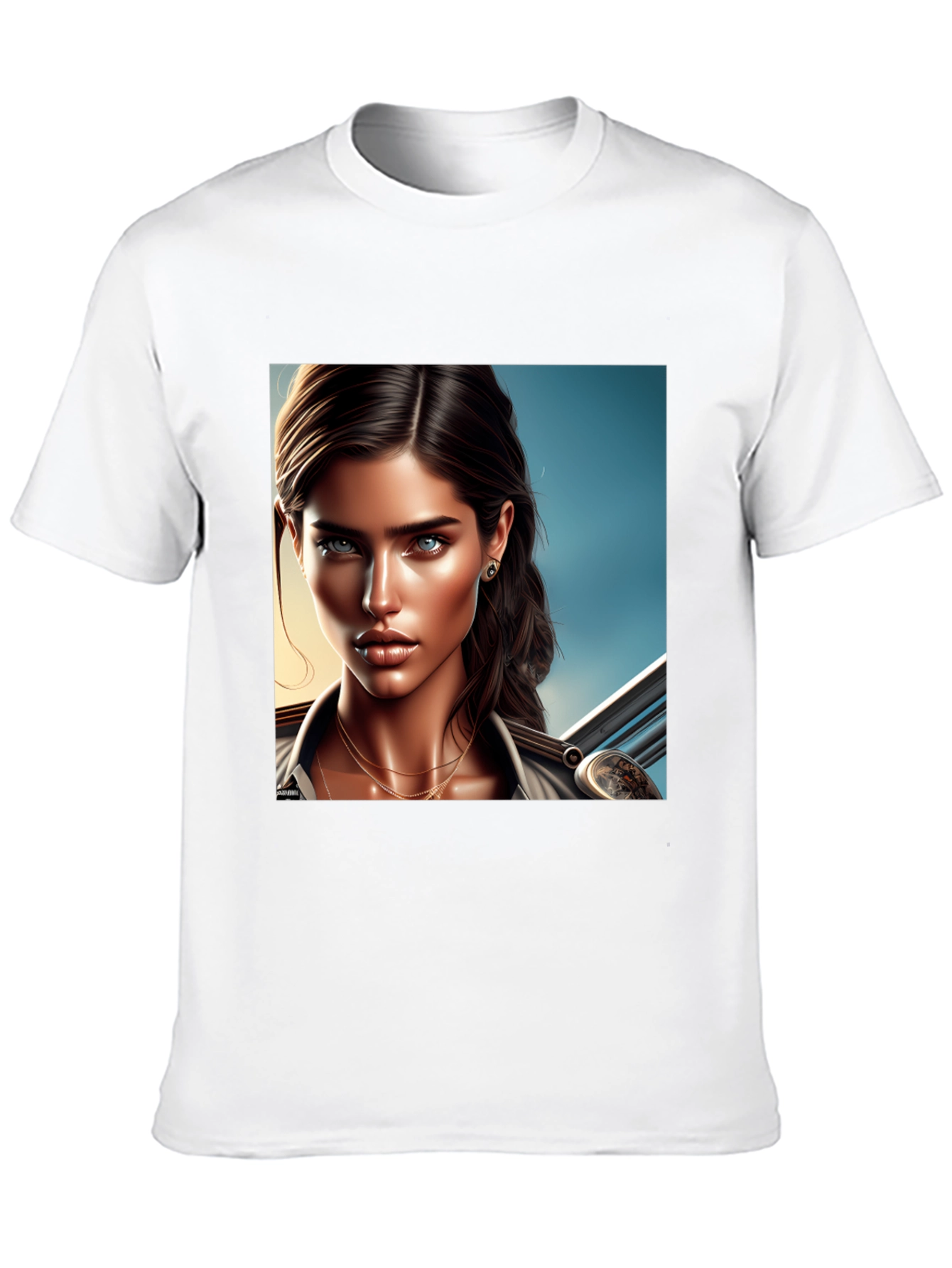 Womens Graphic Tee - Art Illustration Print