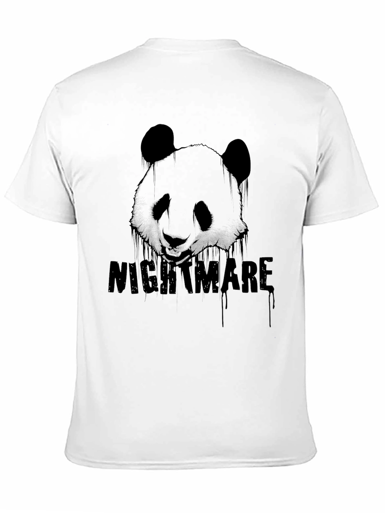 Mens Black Panda Nightmare Graphic T-Shirt
