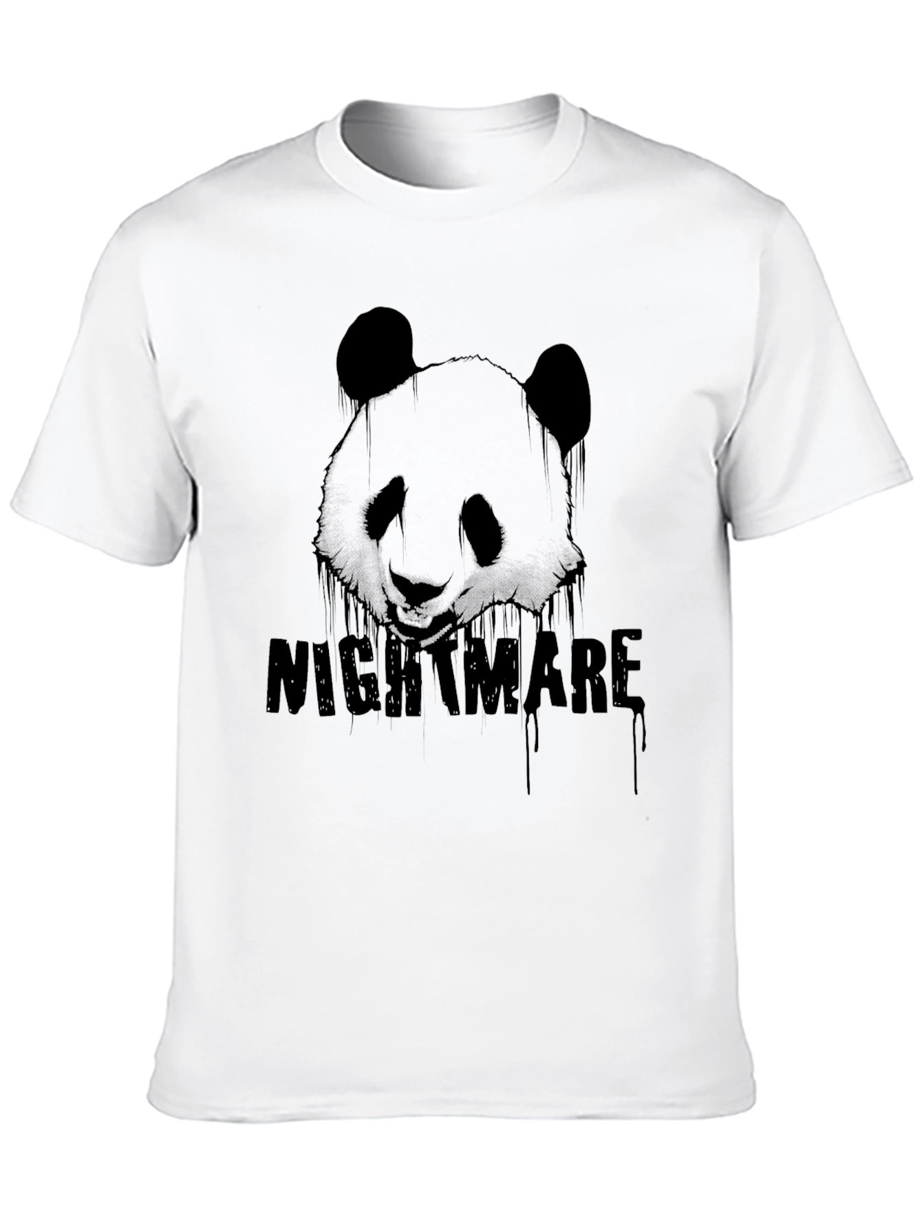Mens Black Panda Nightmare Graphic T-Shirt
