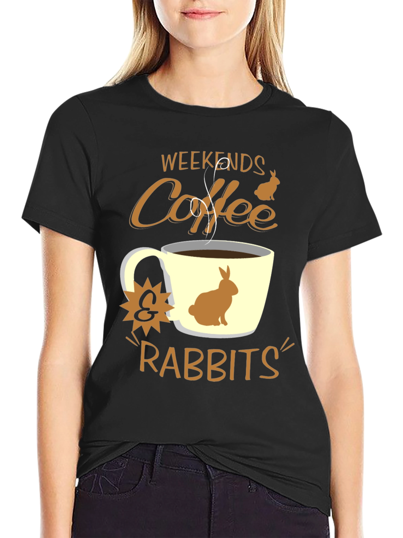 Weekend Coffee & Rabbits Graphic Tee