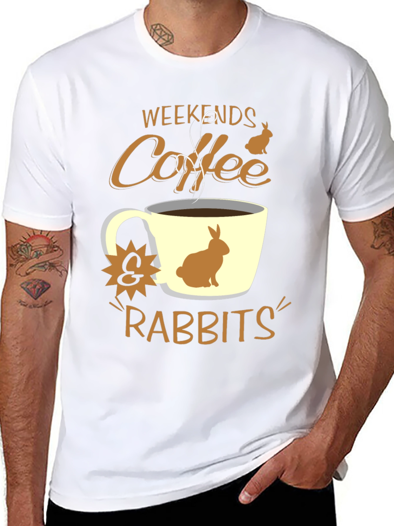 Weekend Coffee & Rabbits Graphic Tee
