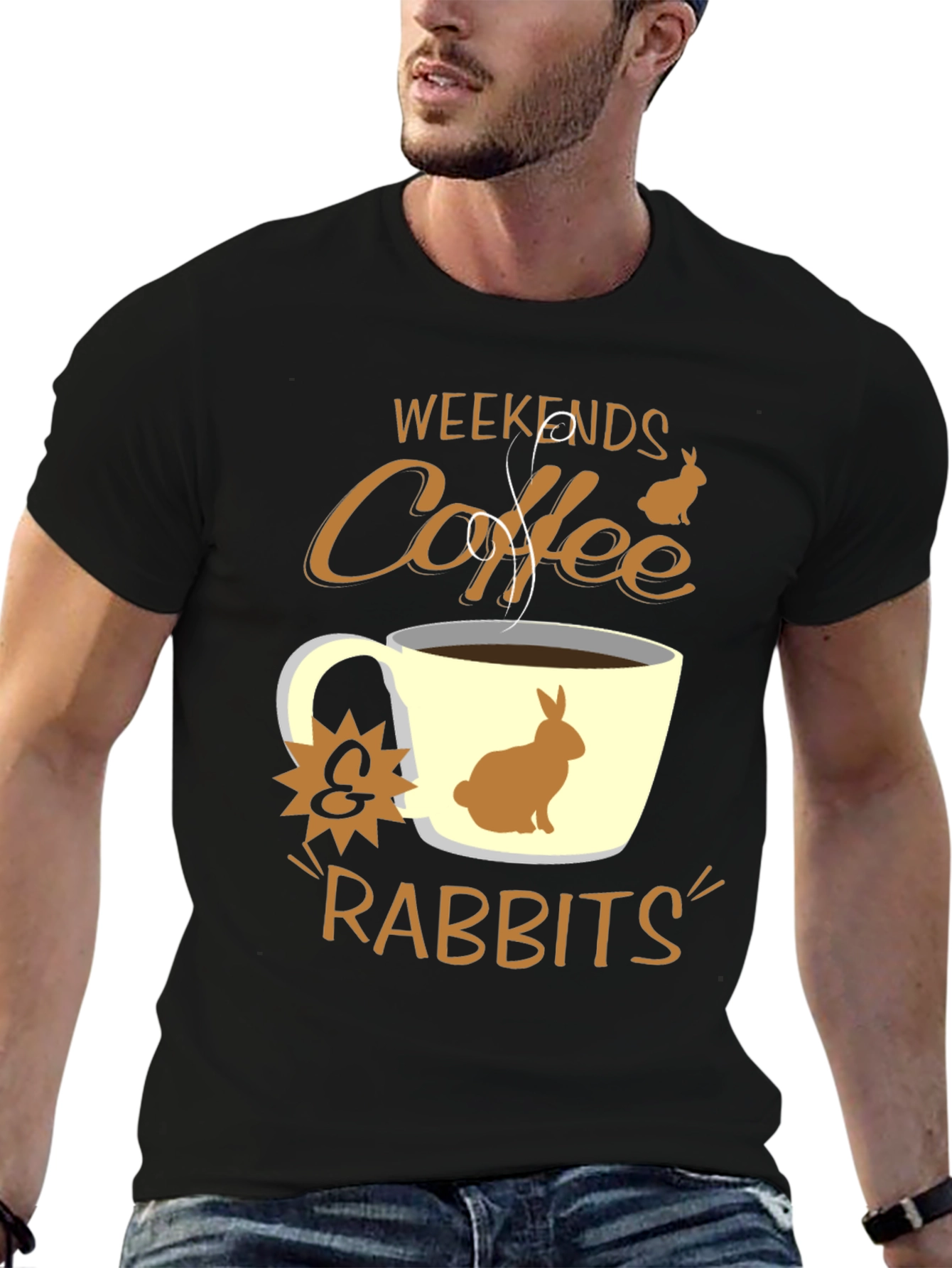 Weekend Coffee & Rabbits Graphic Tee